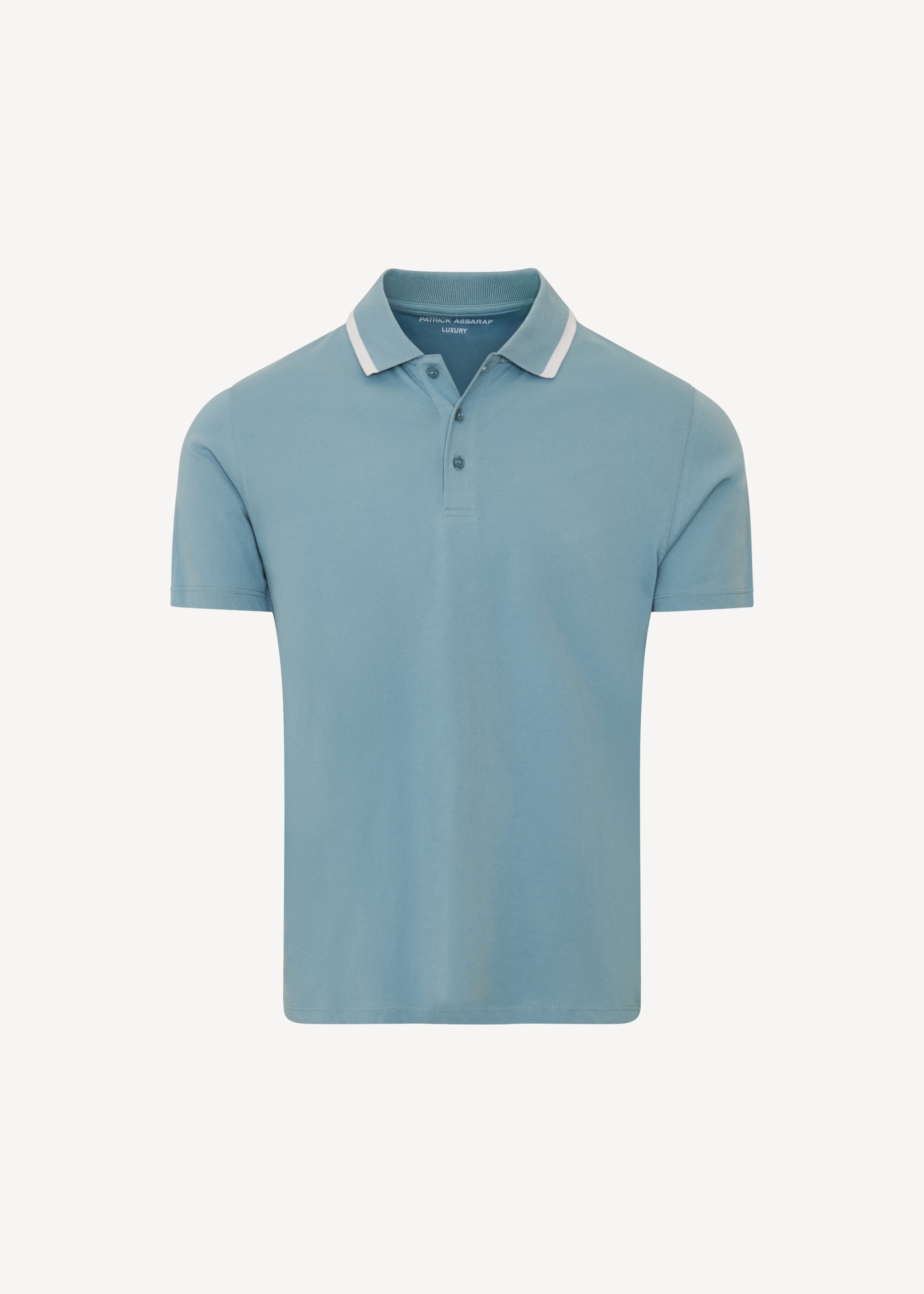 Organic Pima Cotton Tipped Polo - PATRICK ASSARAF