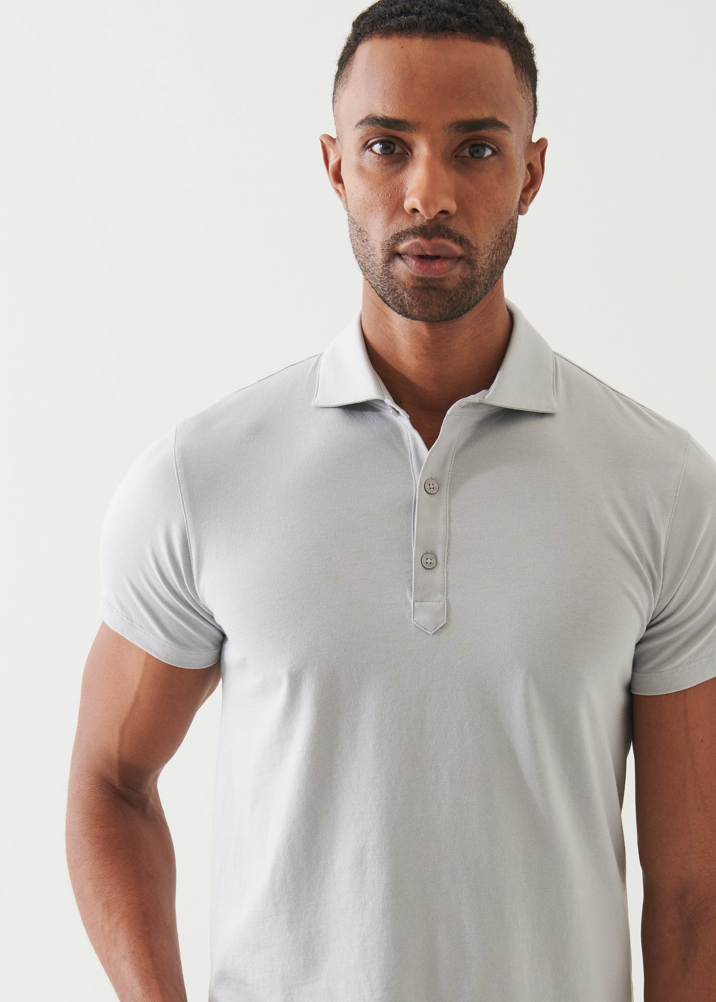 Organic Pima Cotton Button Polo - PATRICK ASSARAF
