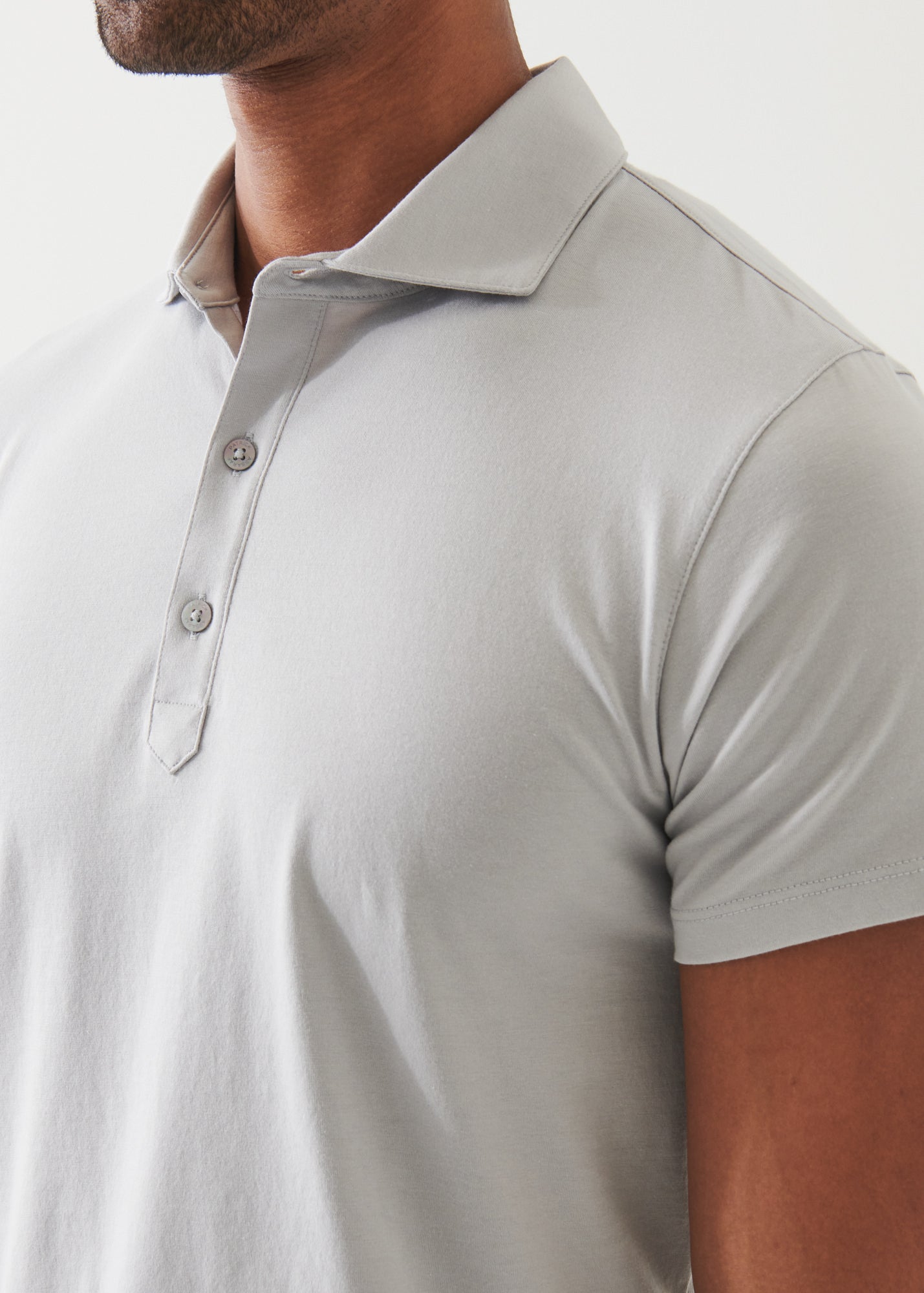 Organic Pima Cotton Button Polo - PATRICK ASSARAF