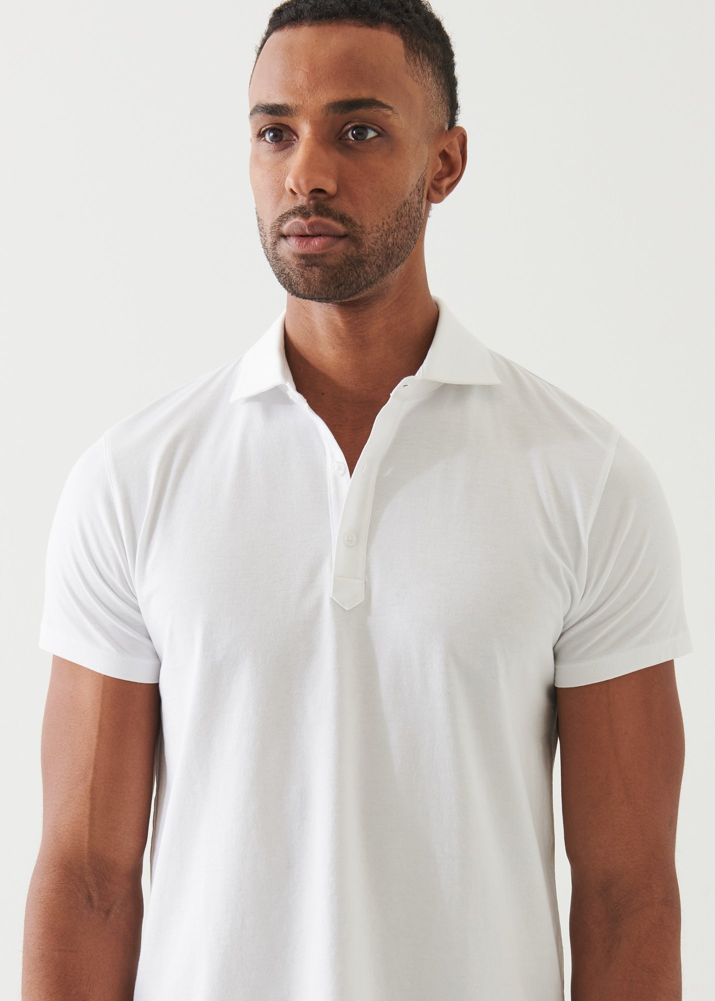 Organic Pima Cotton Button Polo - PATRICK ASSARAF
