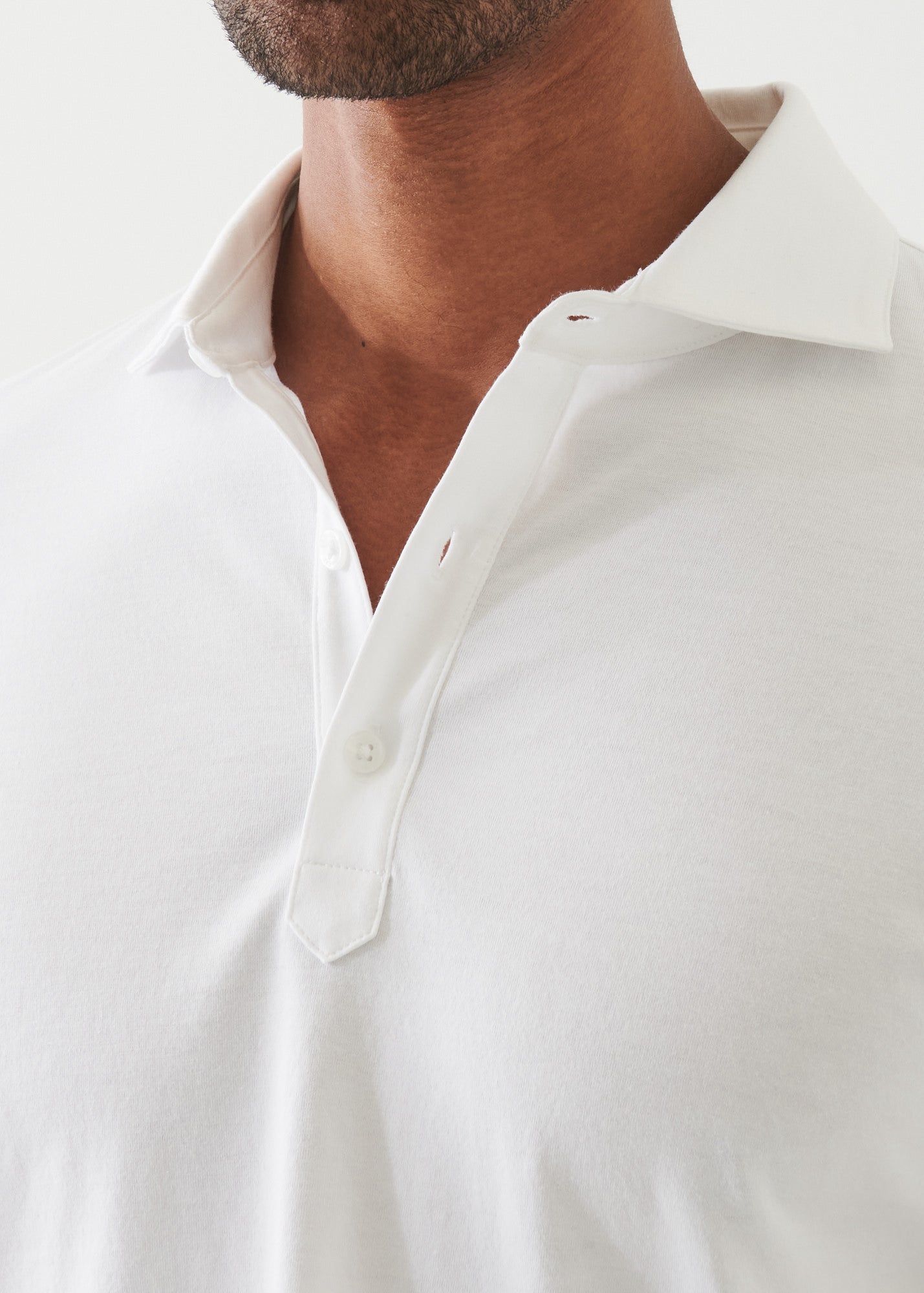 Organic Pima Cotton Button Polo - PATRICK ASSARAF