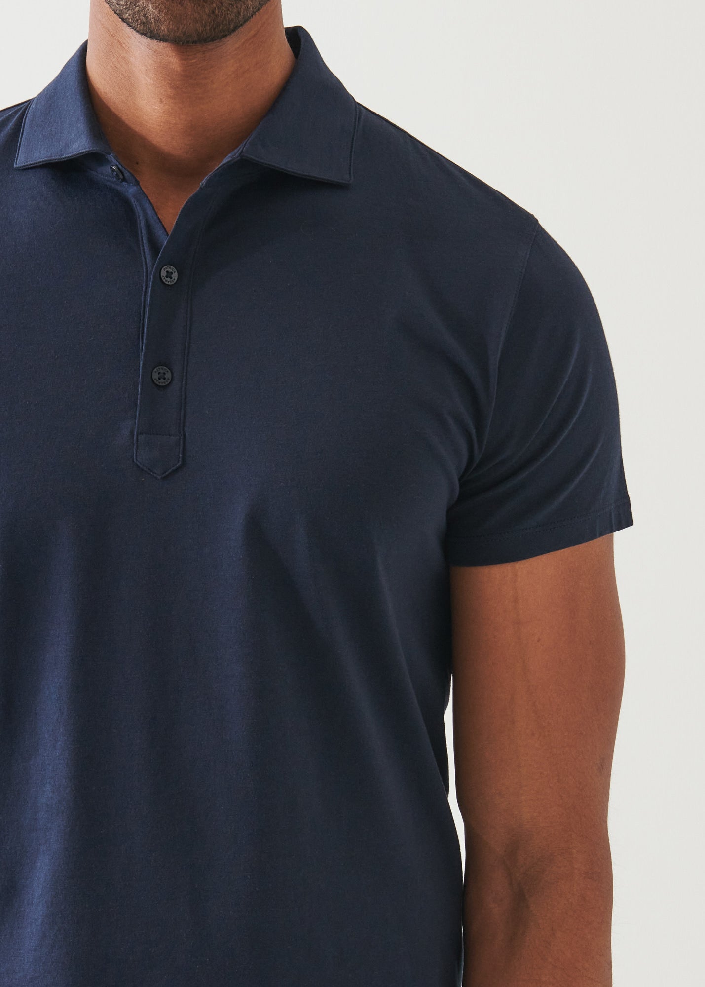 Organic Pima Cotton Button Polo - PATRICK ASSARAF