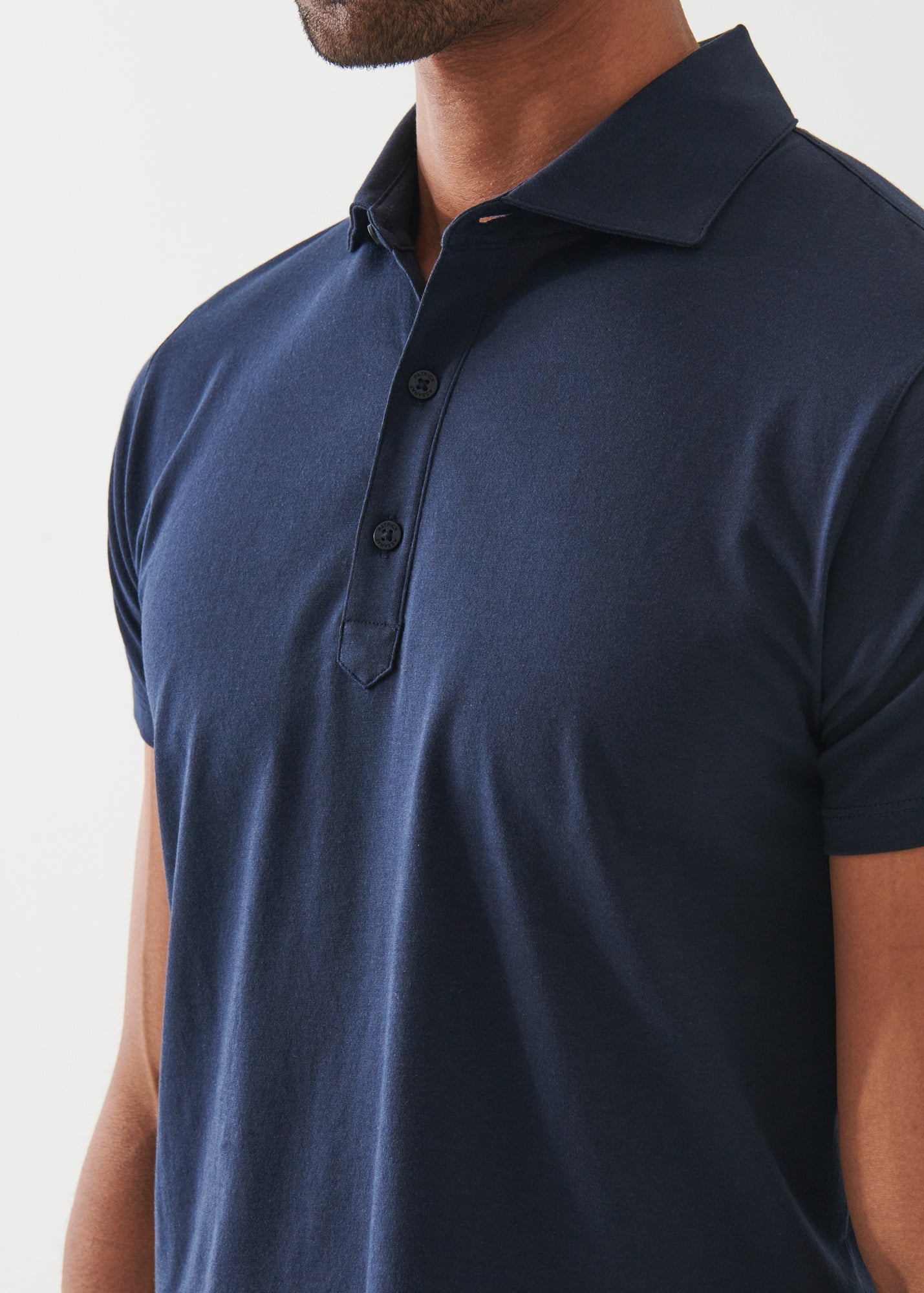 Organic Pima Cotton Button Polo - PATRICK ASSARAF