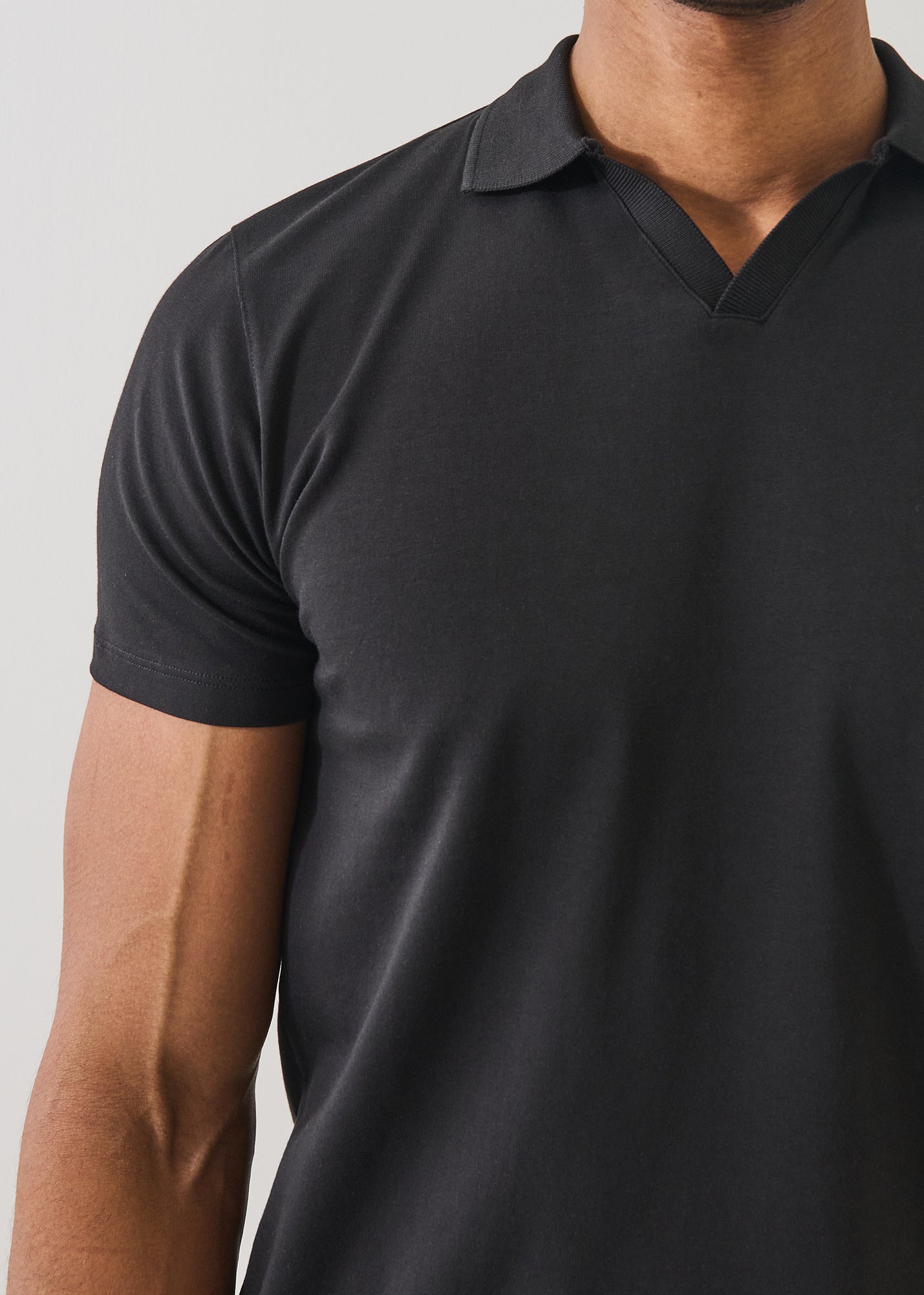 Pima Cotton Stretch Open Polo - PATRICK ASSARAF