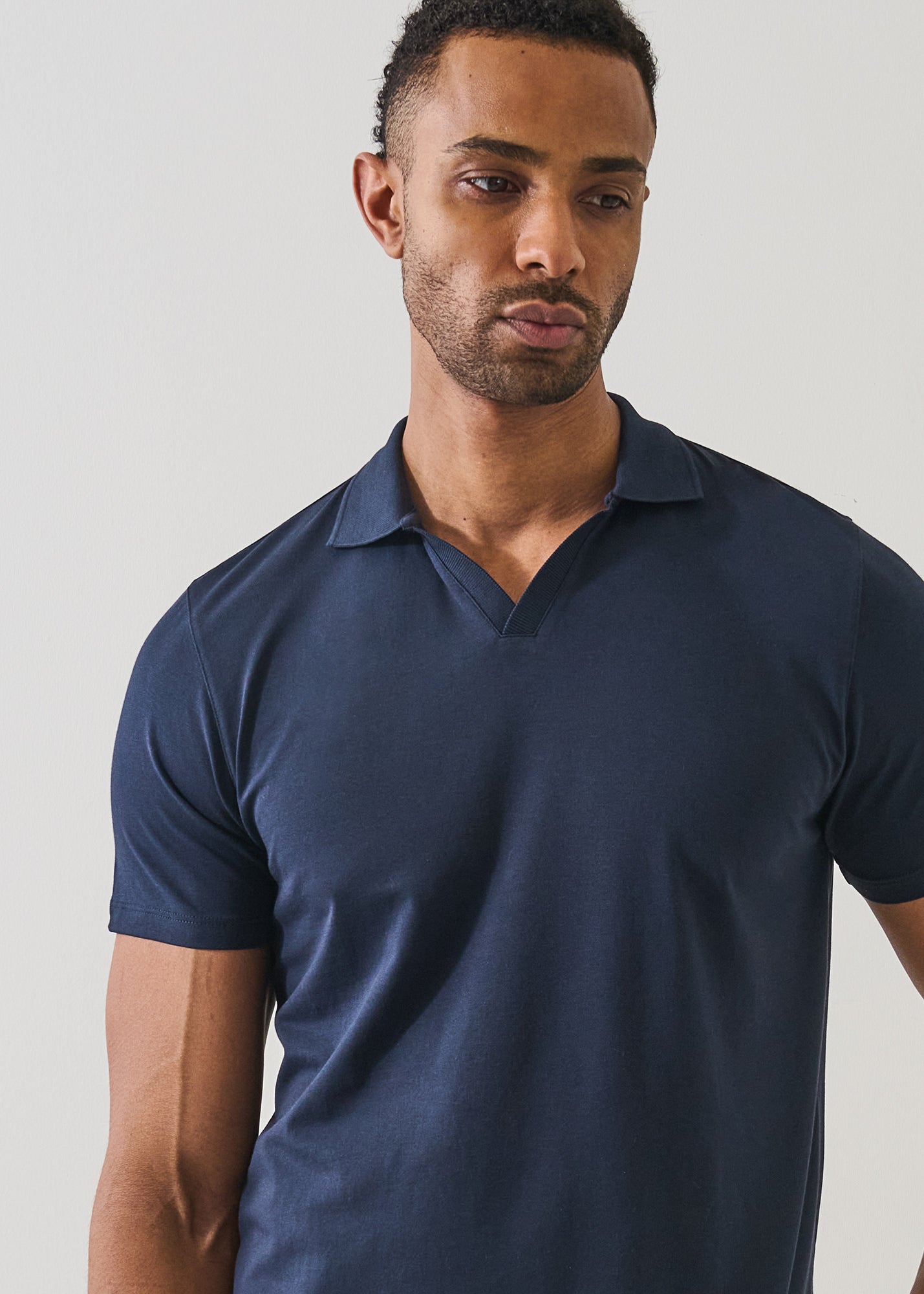 Pima Cotton Stretch Open Polo - PATRICK ASSARAF