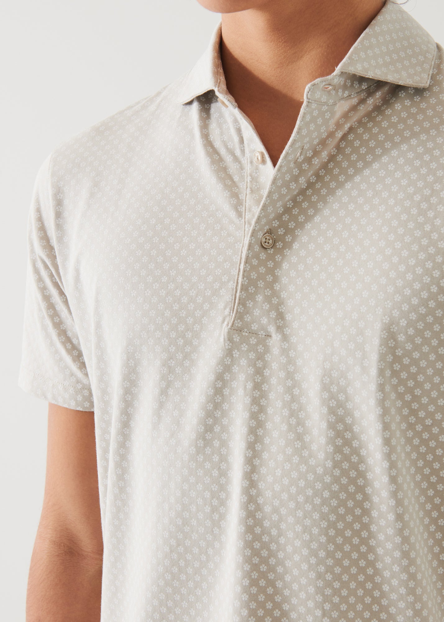Pima Cotton Stretch Printed Polo - PATRICK ASSARAF