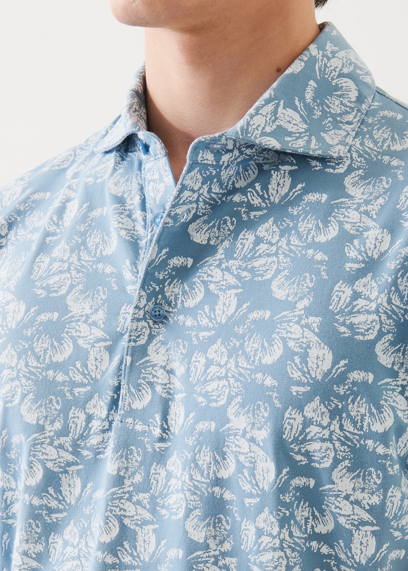 Pima Cotton Stretch Printed Polo - PATRICK ASSARAF