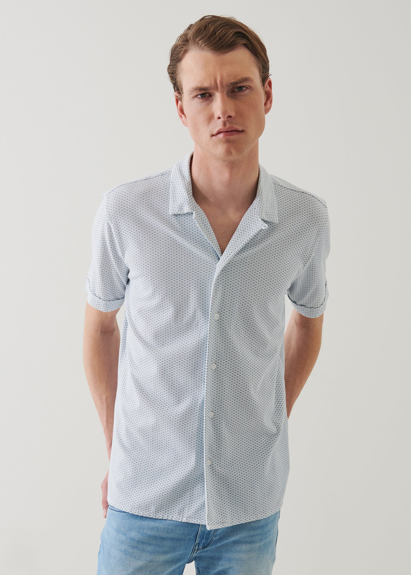 Pima Cotton Stretch Printed Shirt - PATRICK ASSARAF