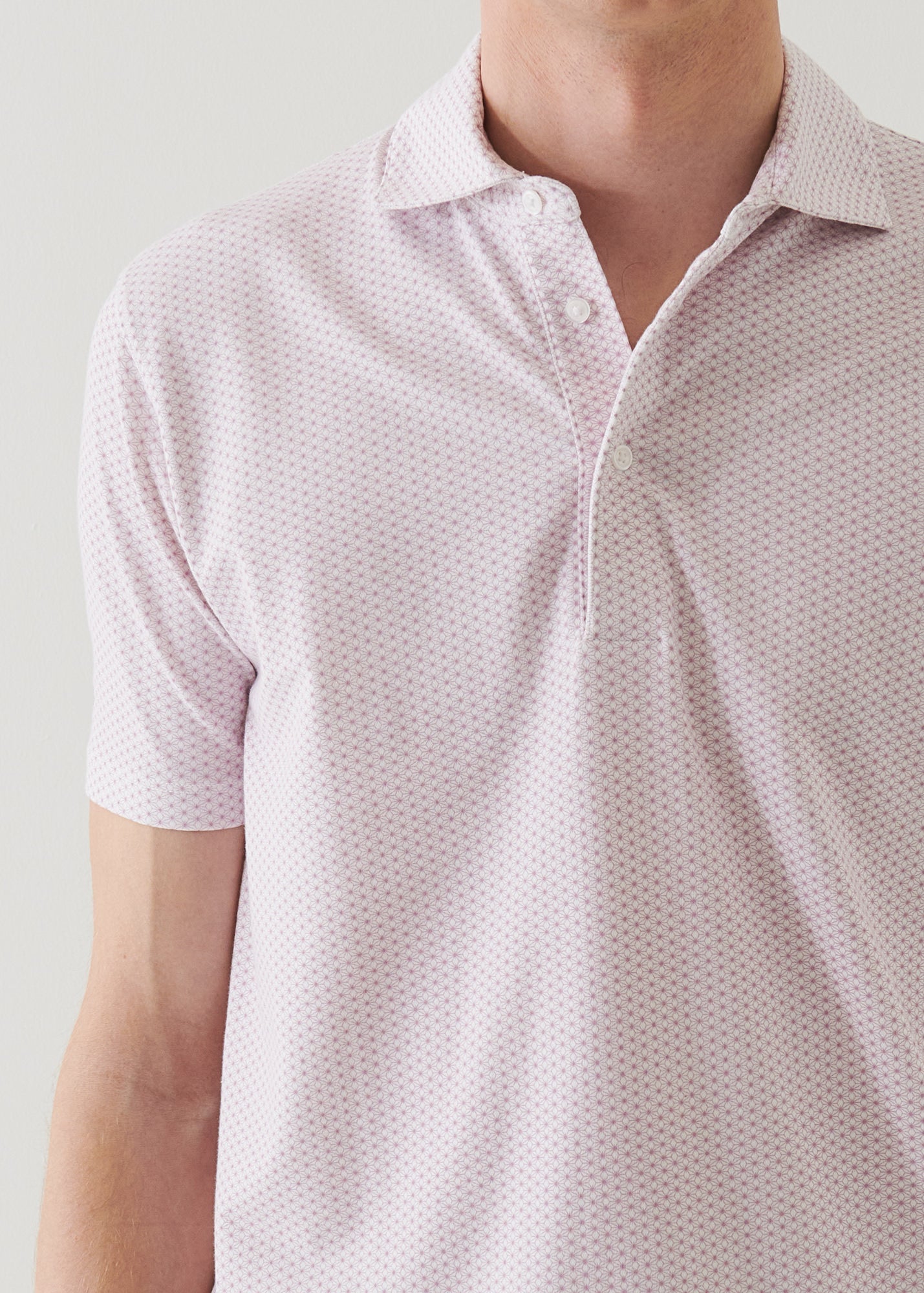 Pima Cotton Stretch Printed Polo - PATRICK ASSARAF