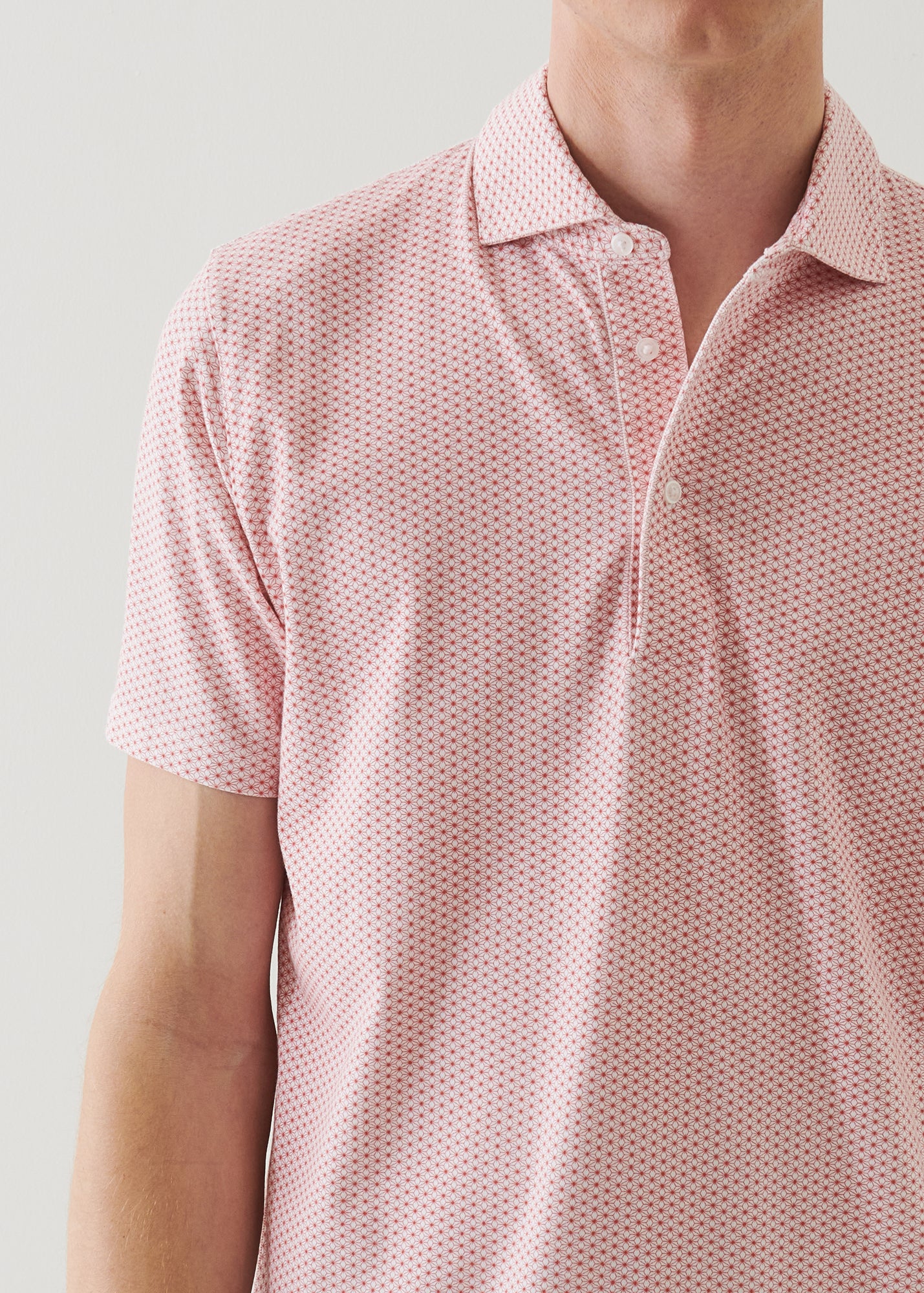Pima Cotton Stretch Printed Polo - PATRICK ASSARAF