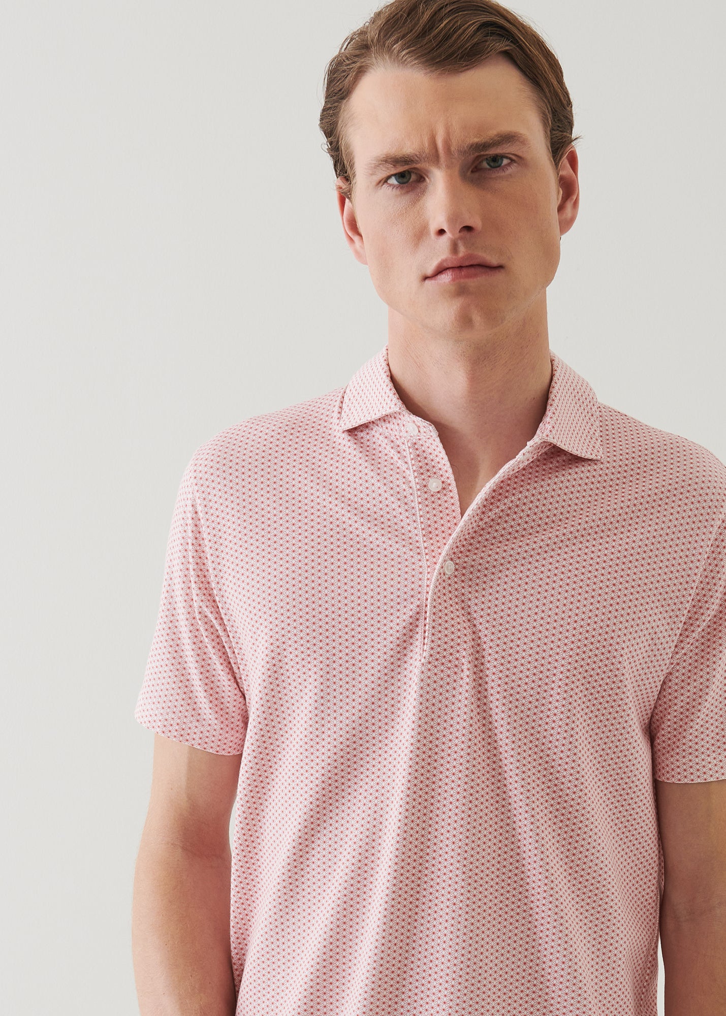 Pima Cotton Stretch Printed Polo - PATRICK ASSARAF