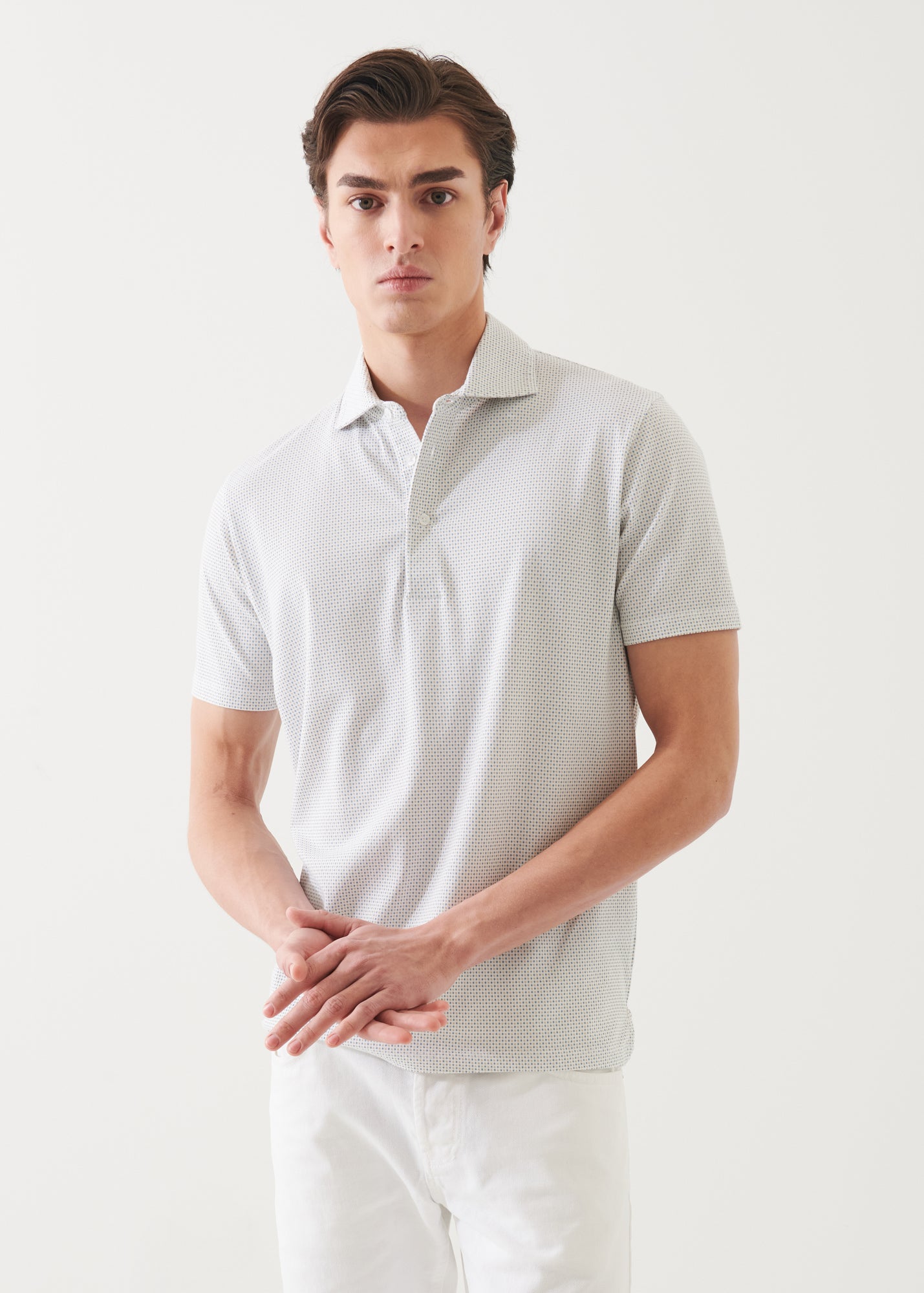 Pima Cotton Stretch Printed Polo - PATRICK ASSARAF