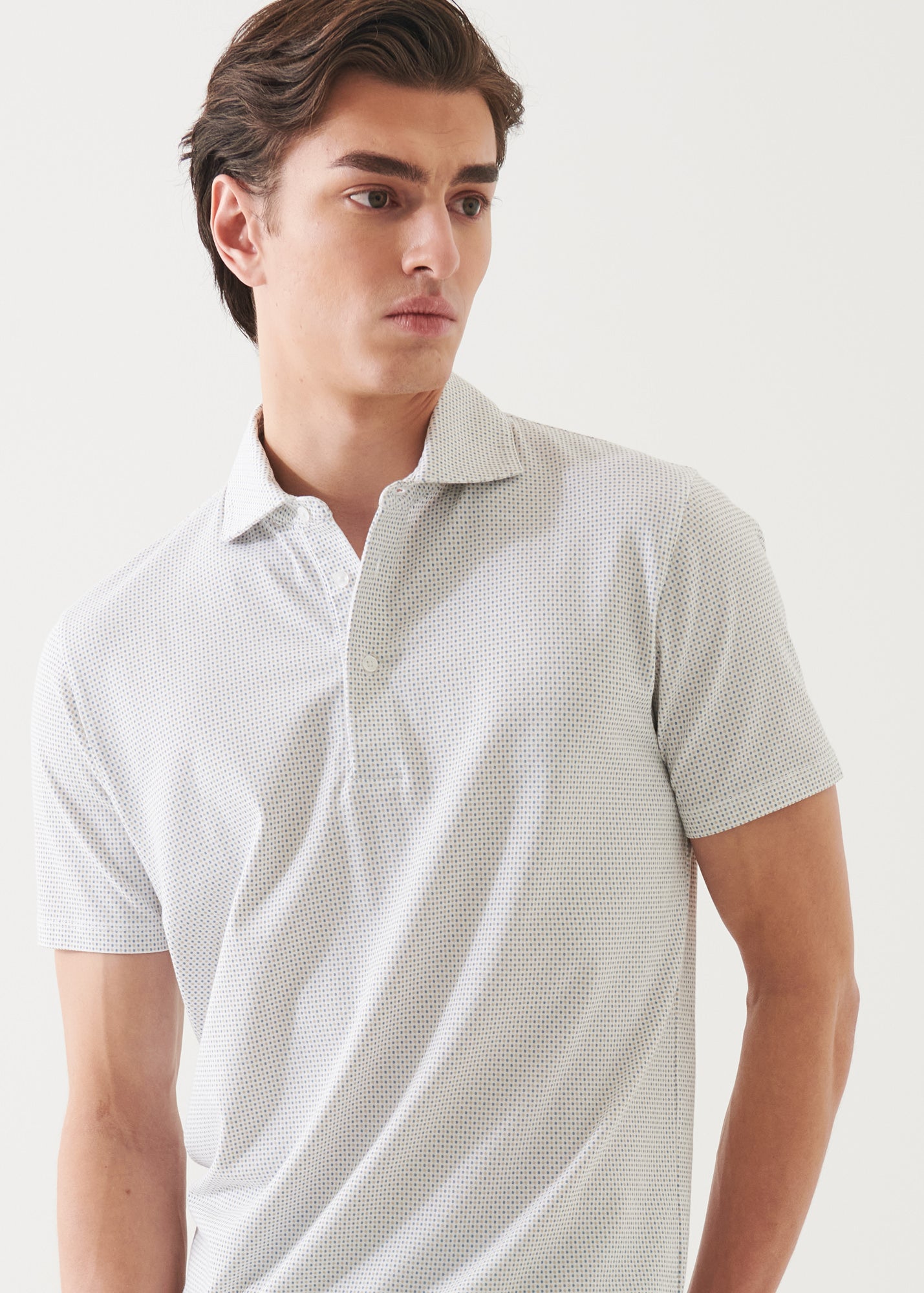 Pima Cotton Stretch Printed Polo - PATRICK ASSARAF