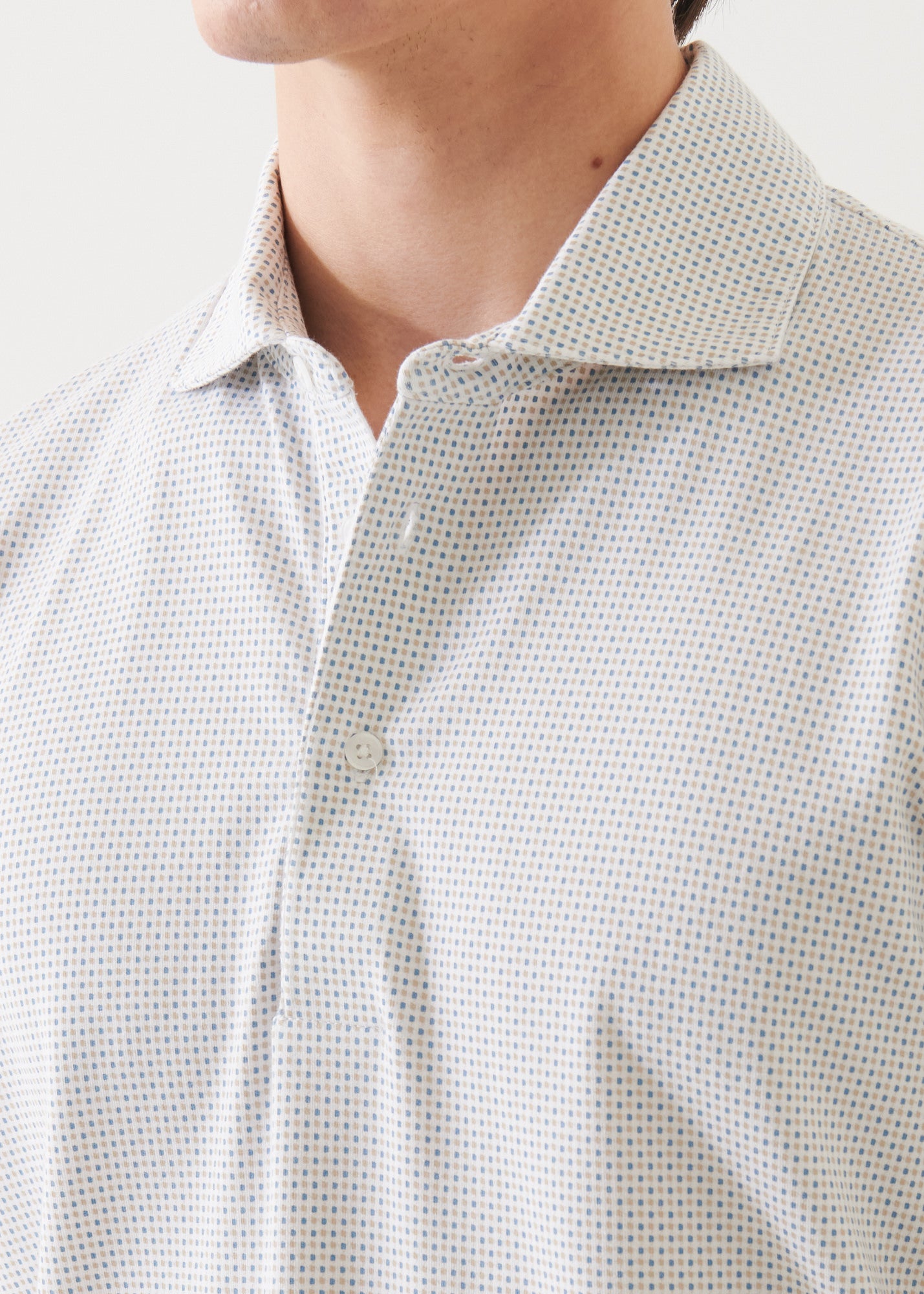 Pima Cotton Stretch Printed Polo - PATRICK ASSARAF