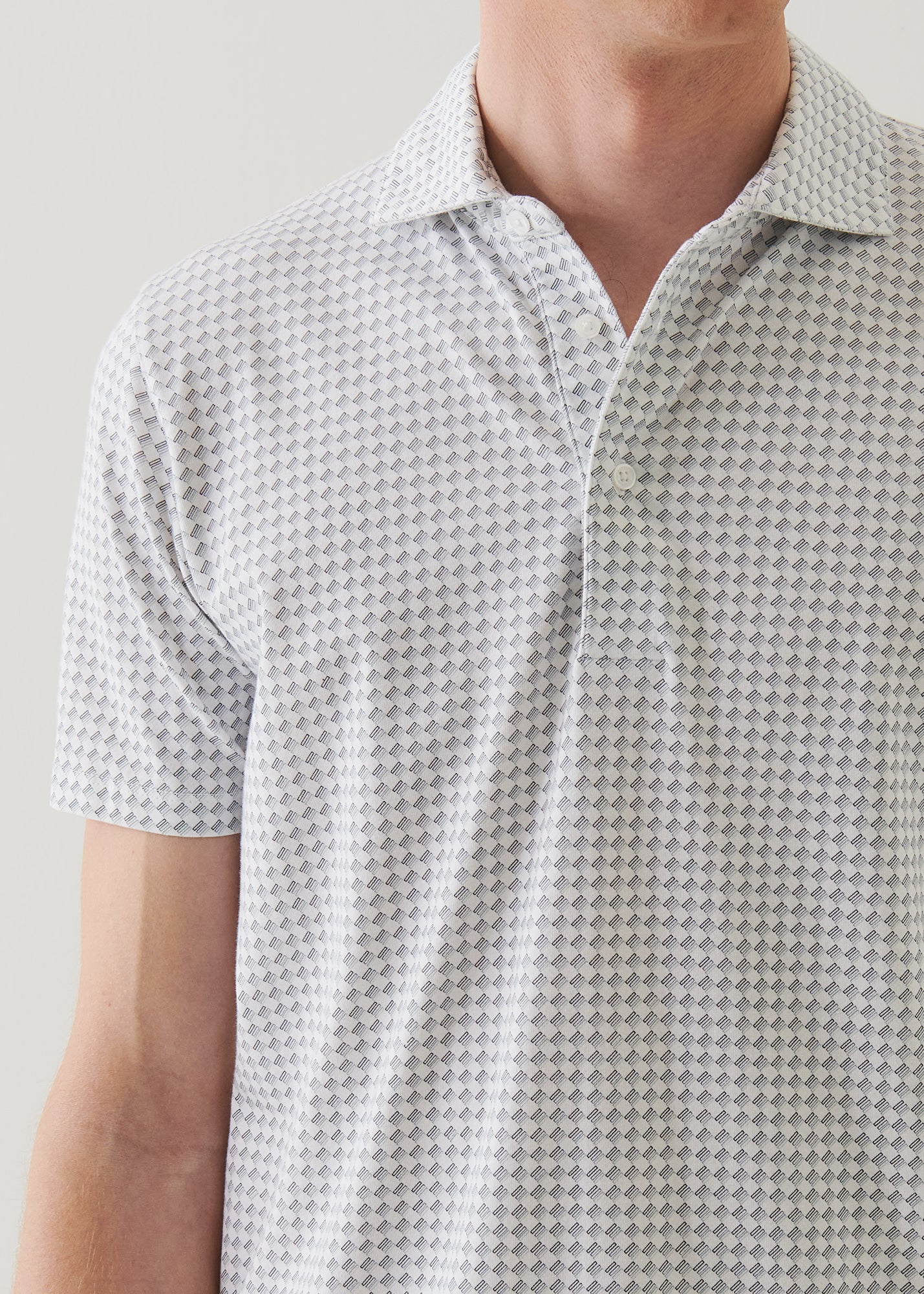 Pima Cotton Stretch Printed Polo - PATRICK ASSARAF