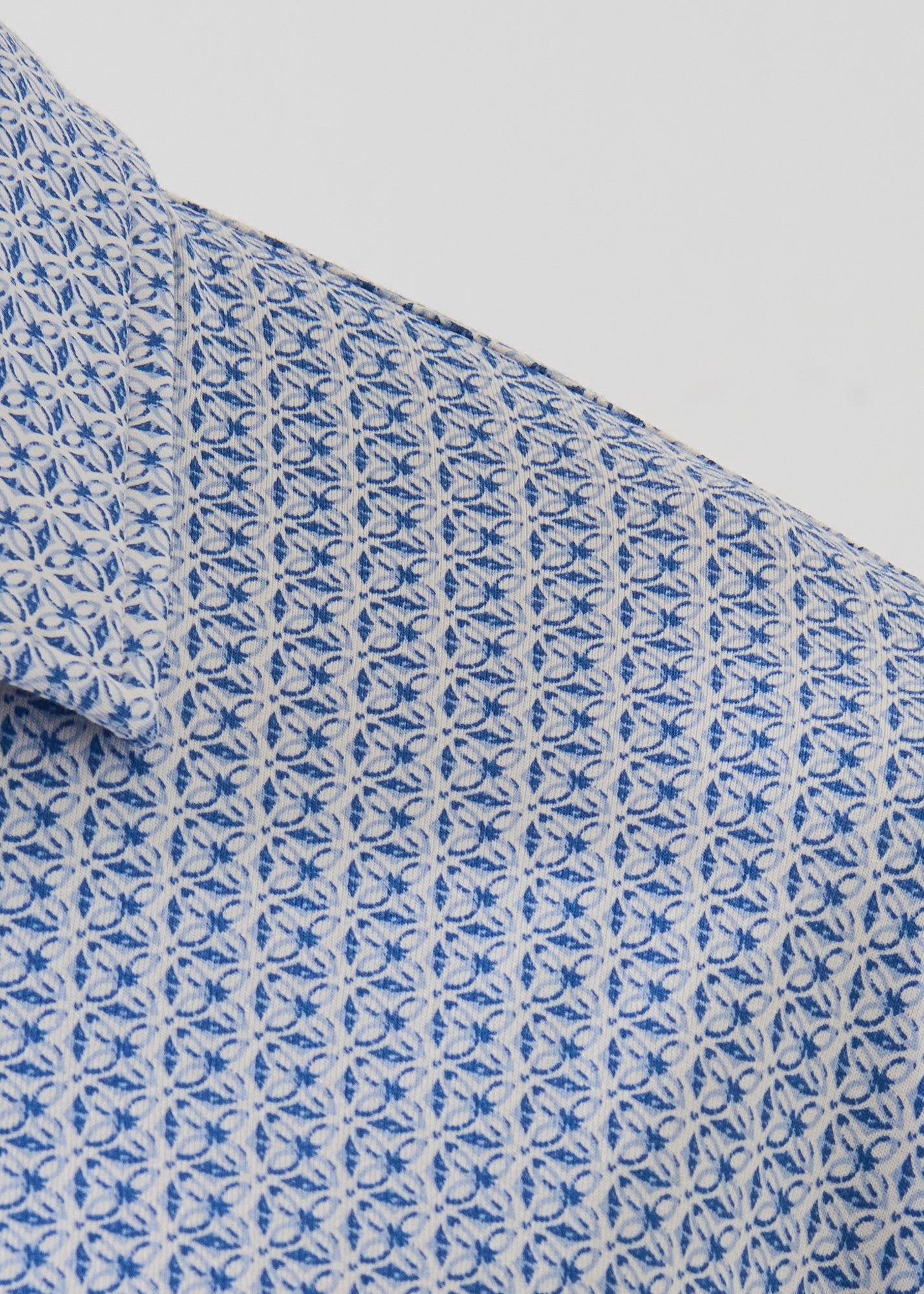 Pima Cotton Stretch Mini Geometric Print Shirt - PATRICK ASSARAF