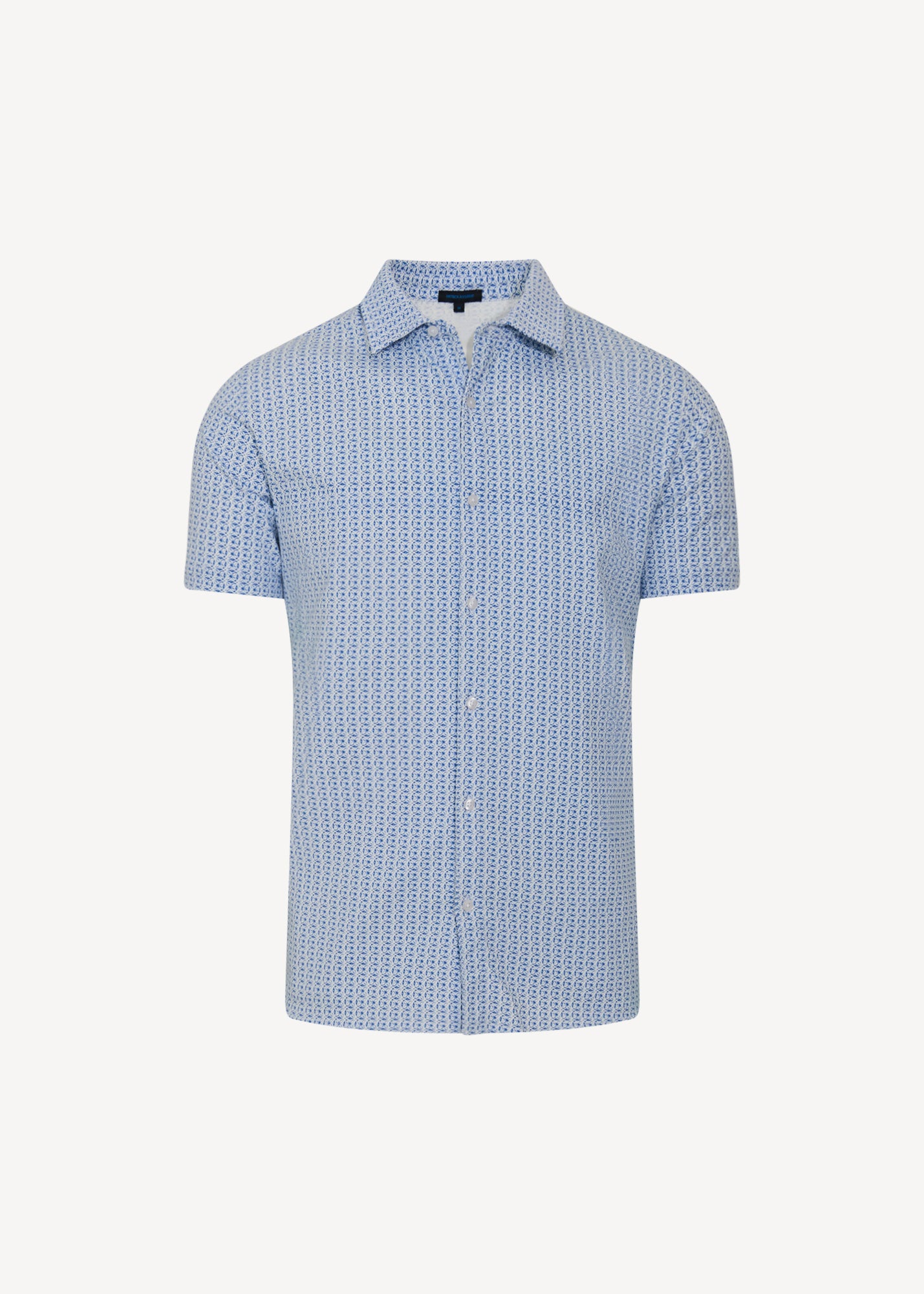 Pima Cotton Stretch Mini Geometric Print Shirt - PATRICK ASSARAF