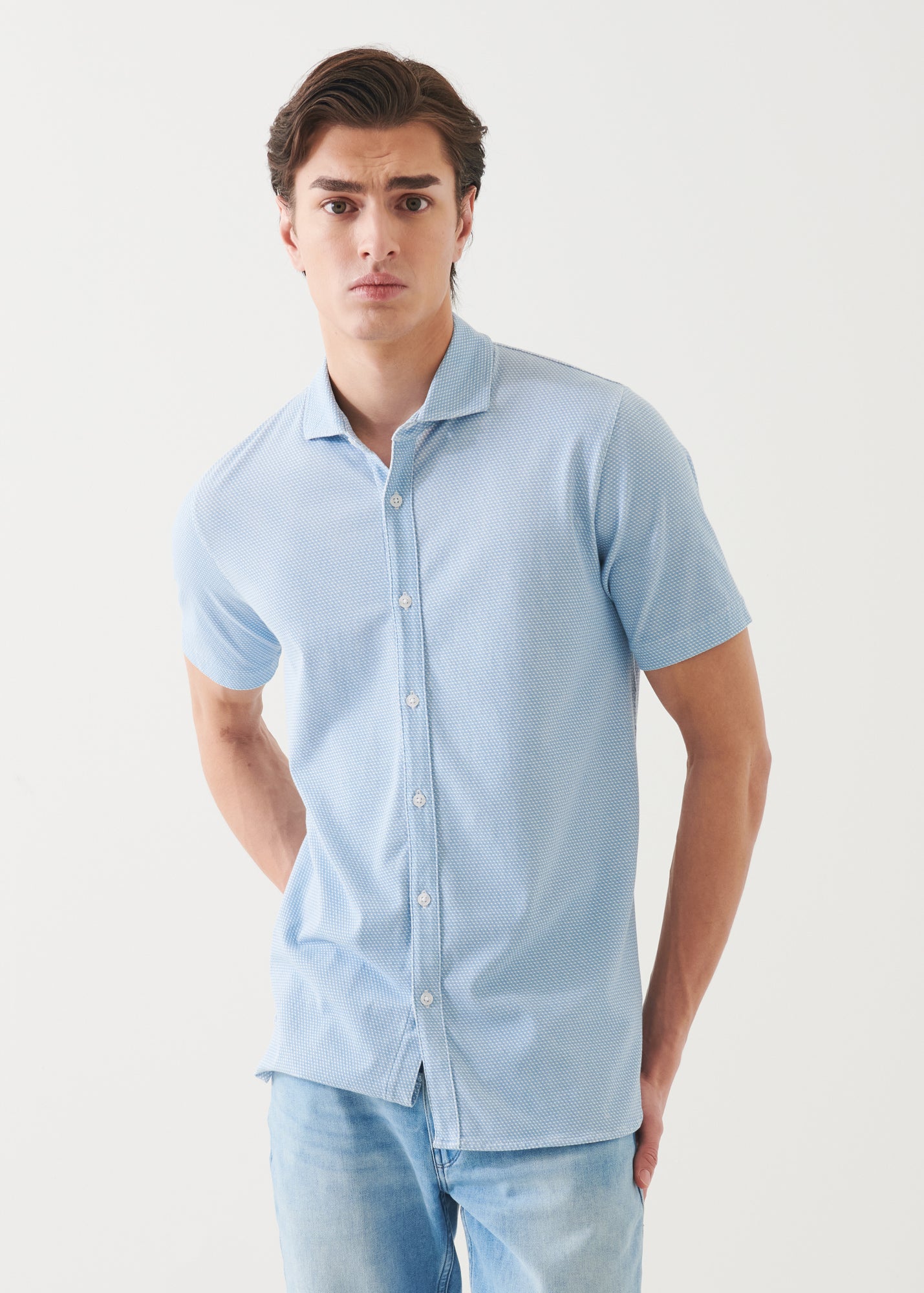 Pima Cotton Stretch Printed Shirt - PATRICK ASSARAF