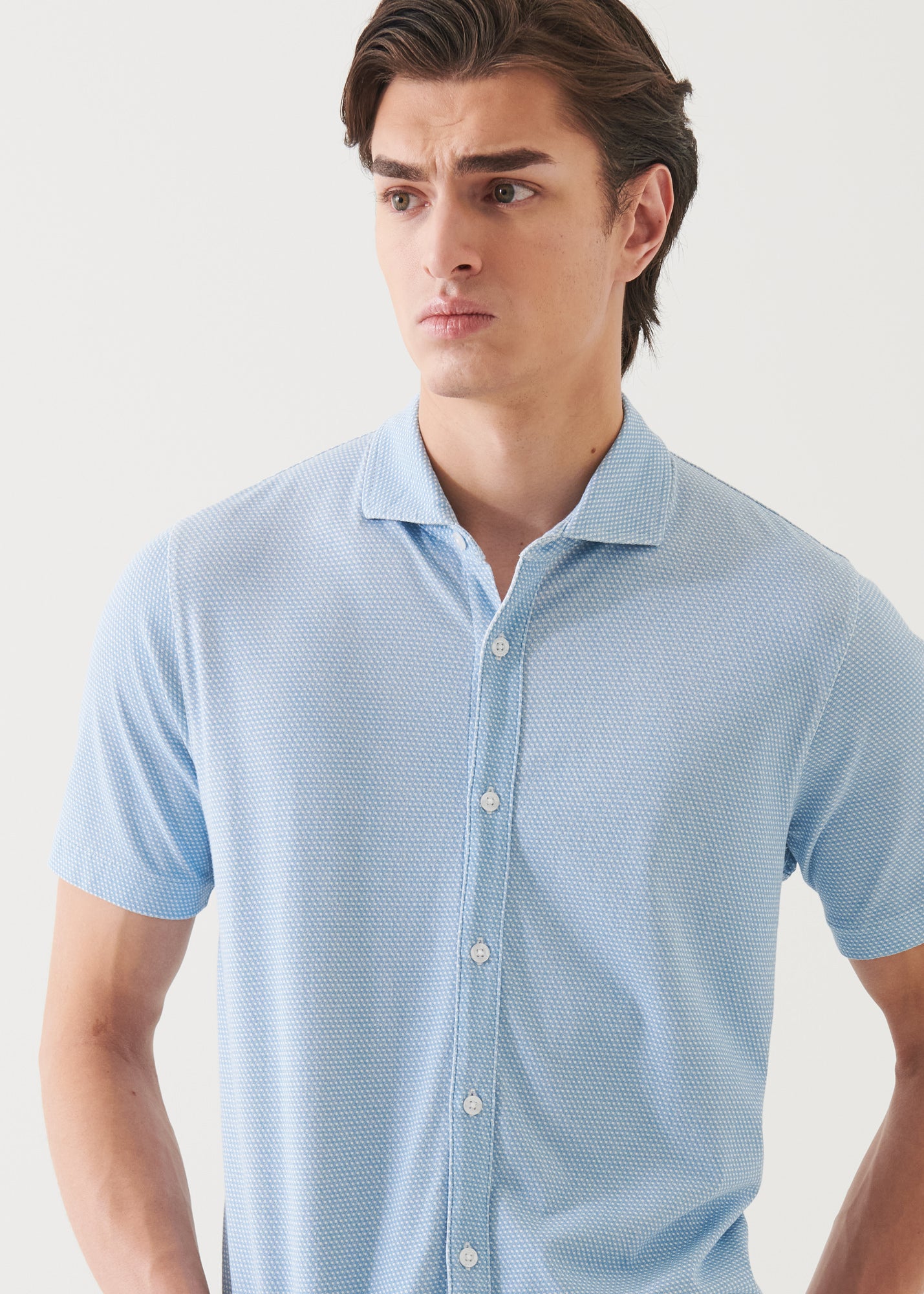 Pima Cotton Stretch Printed Shirt - PATRICK ASSARAF