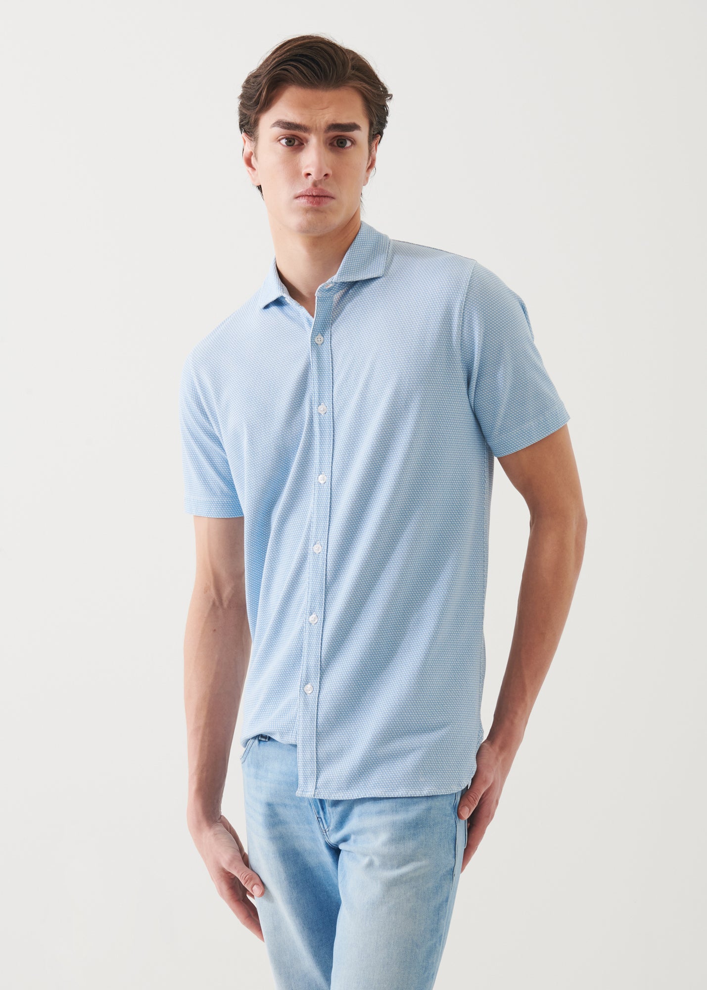 Pima Cotton Stretch Printed Shirt - PATRICK ASSARAF