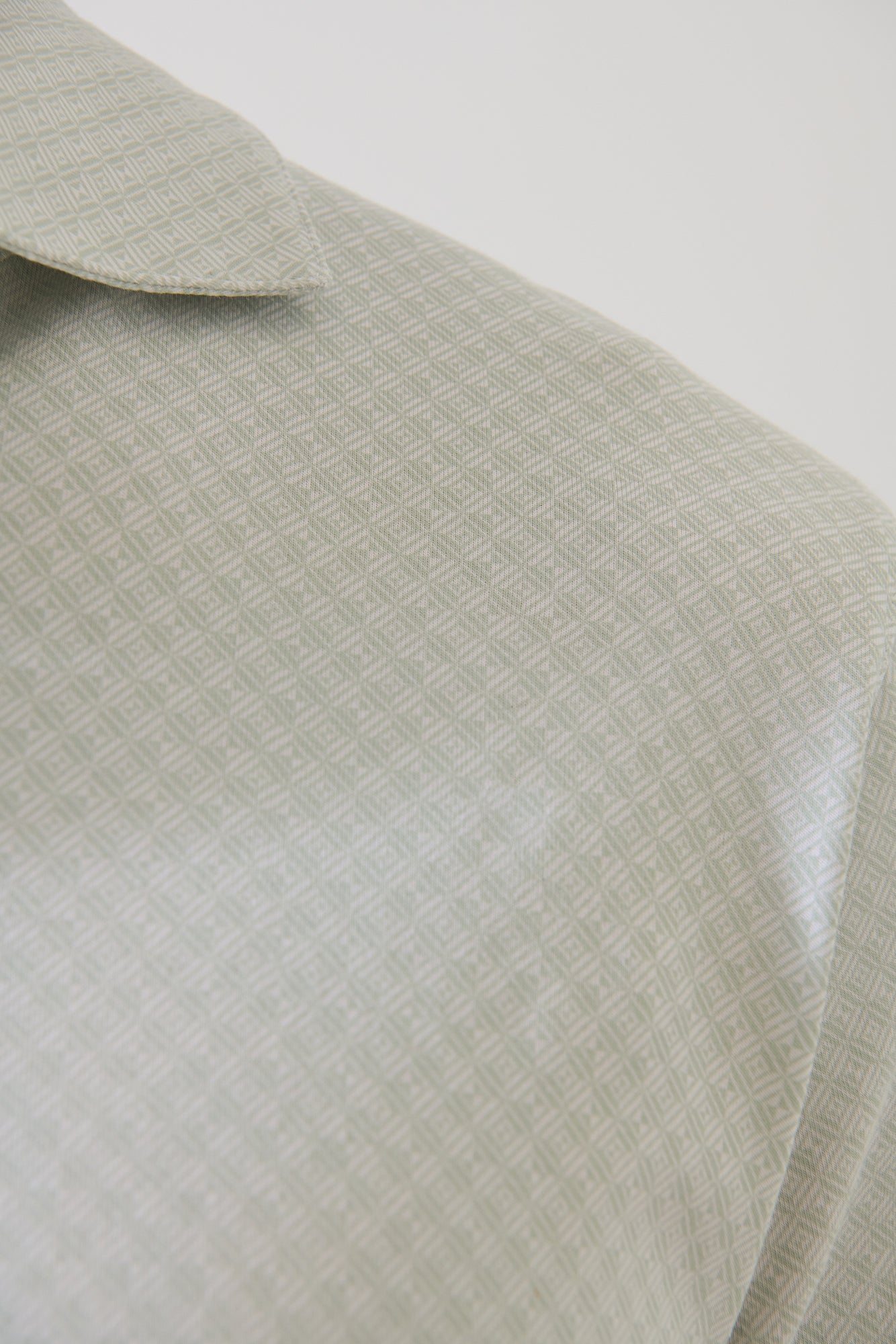 Pima Cotton Stretch Micro Geometric Print Polo - PATRICK ASSARAF