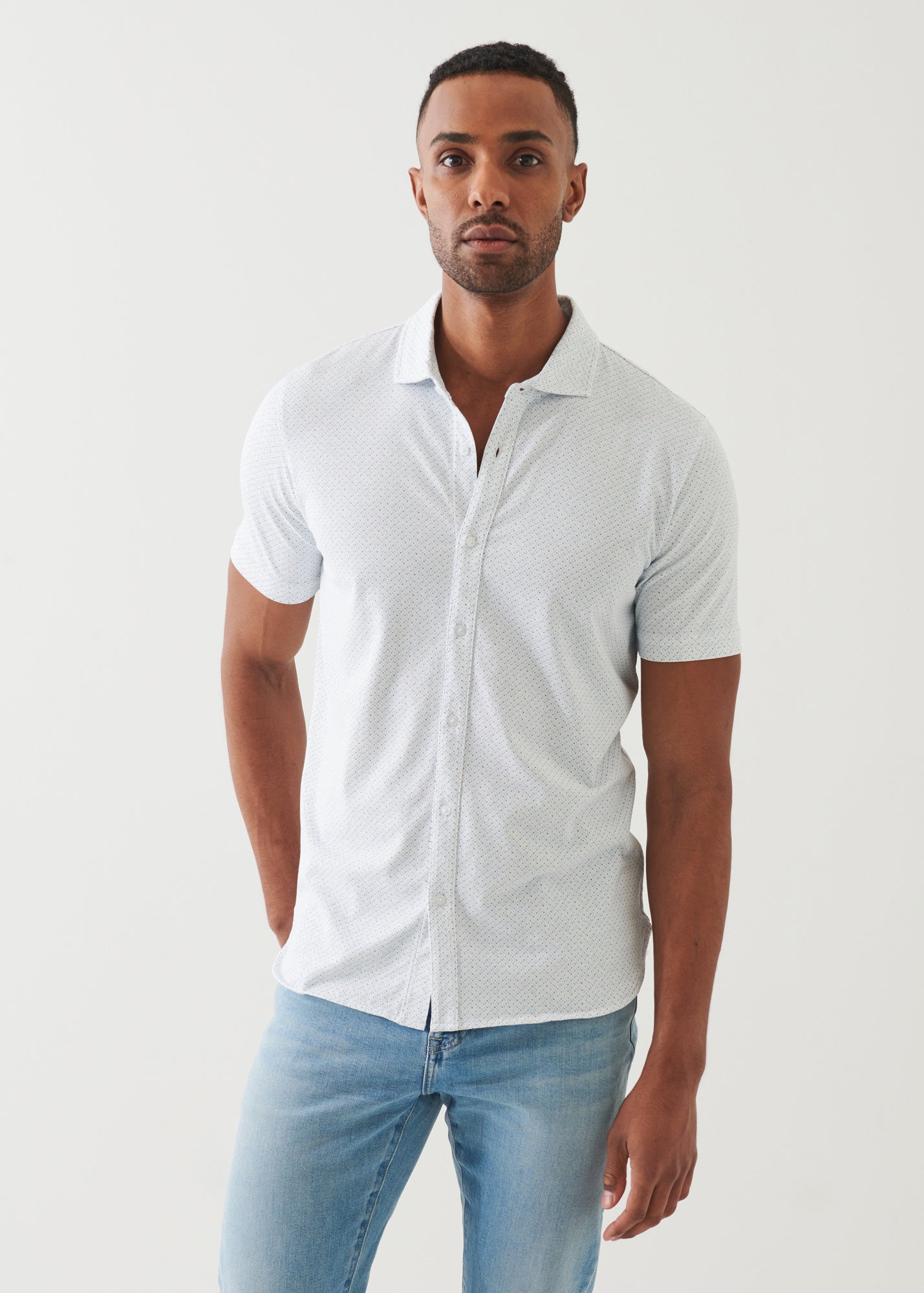 Pima Cotton Stretch Printed Shirt