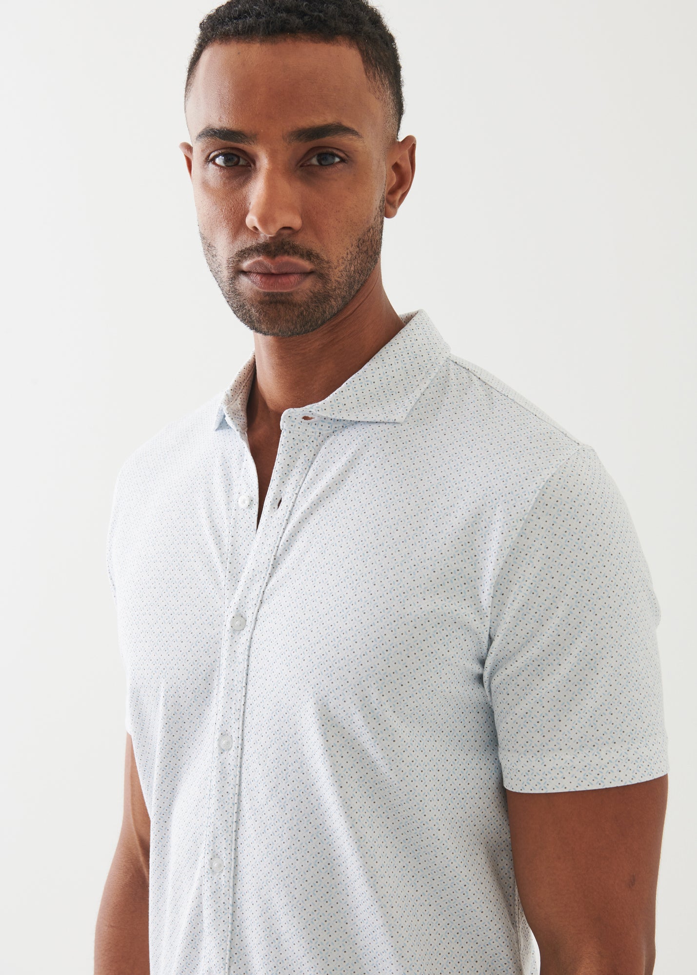 Pima Cotton Stretch Printed Shirt - PATRICK ASSARAF