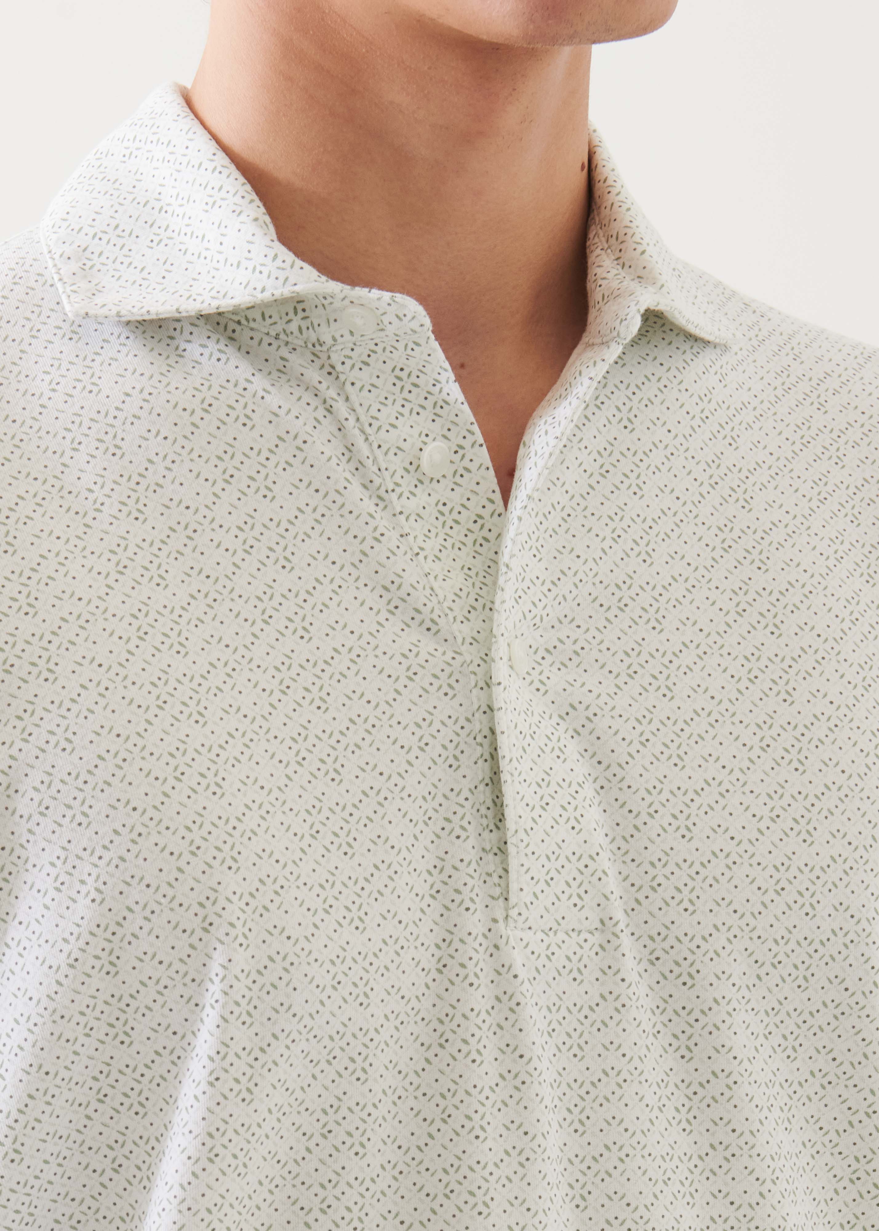 Pima Cotton Stretch Printed Polo - PATRICK ASSARAF