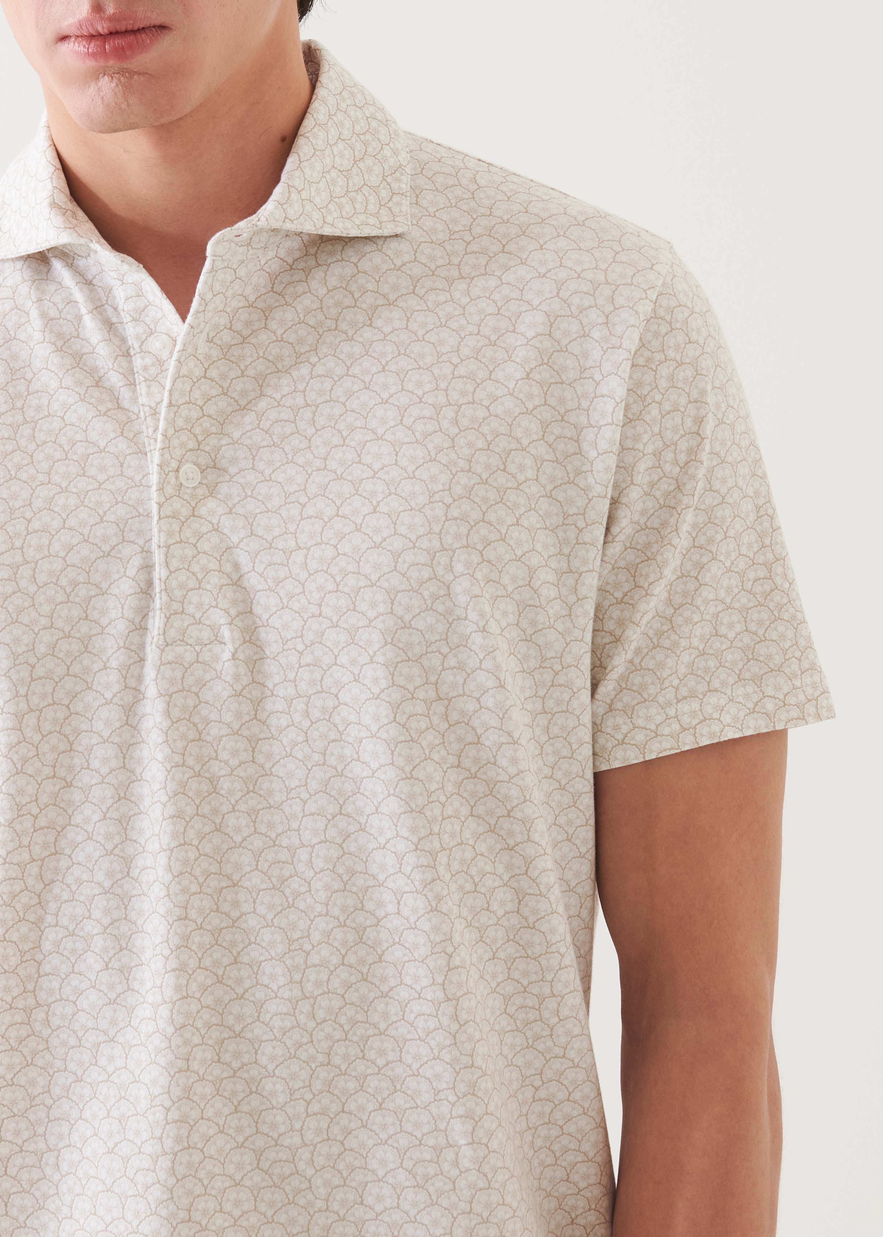Pima Cotton Stretch Printed Polo - PATRICK ASSARAF