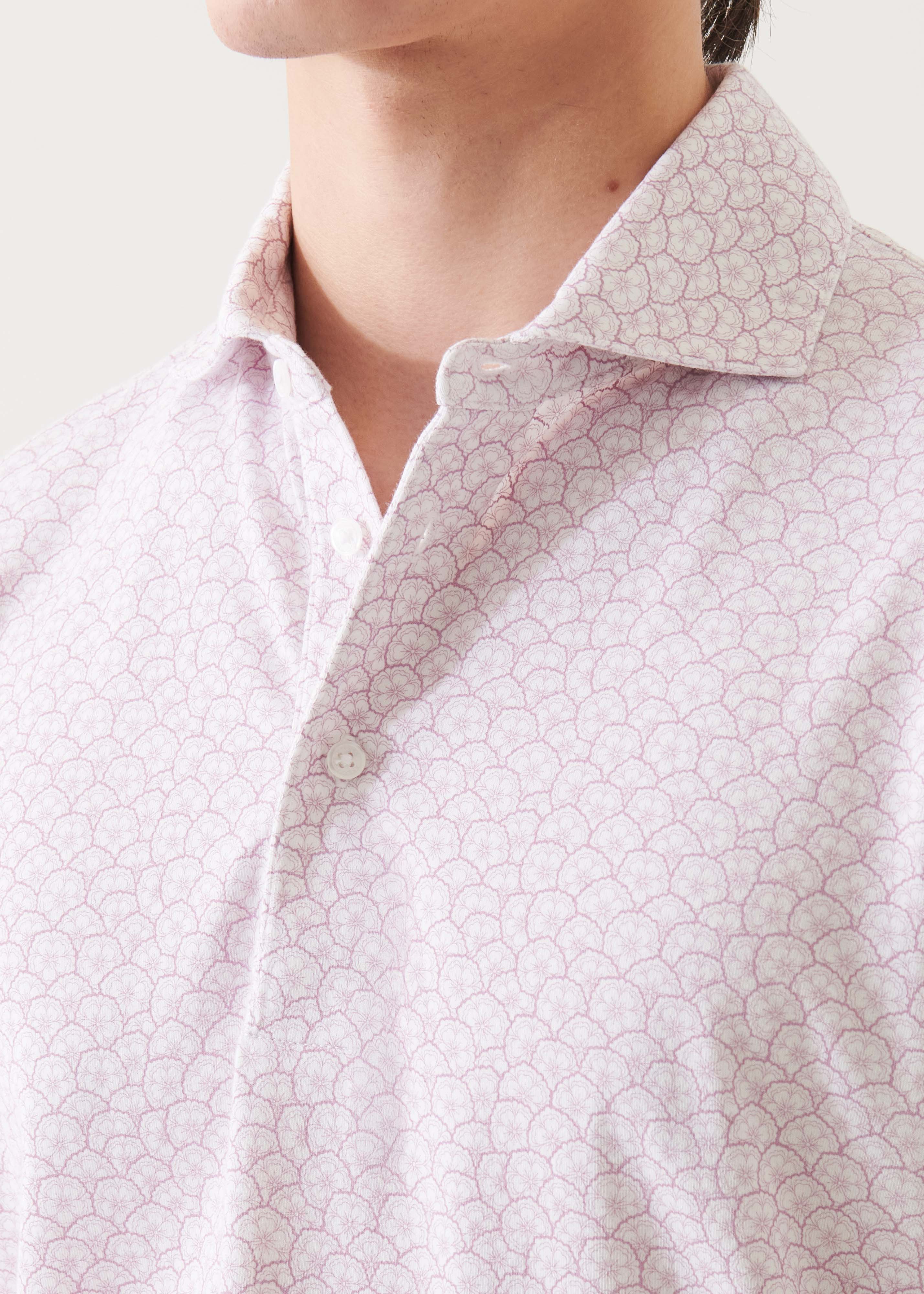 Pima Cotton Stretch Printed Polo - PATRICK ASSARAF