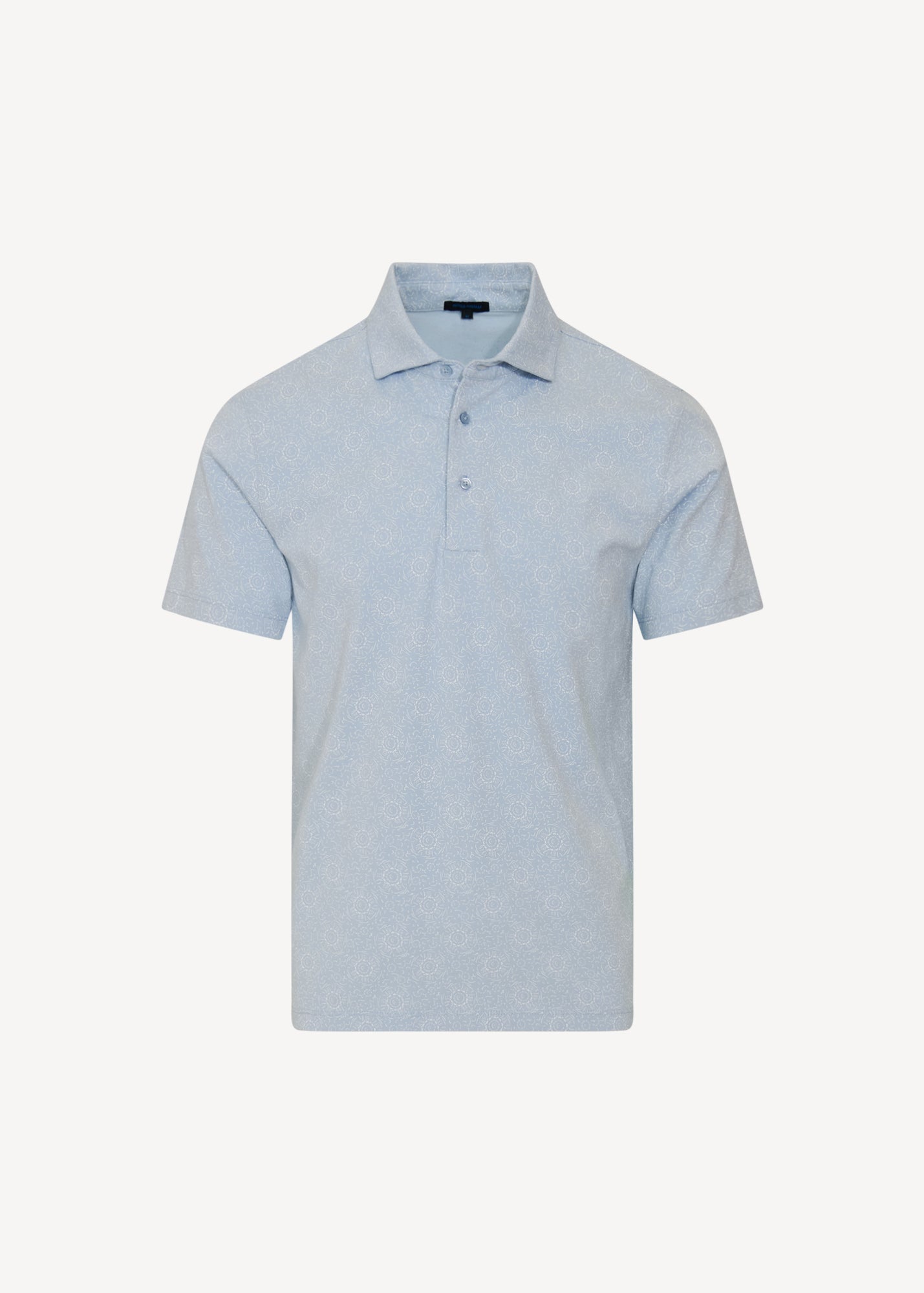 Pima Cotton Stretch Abstract Print Polo - PATRICK ASSARAF