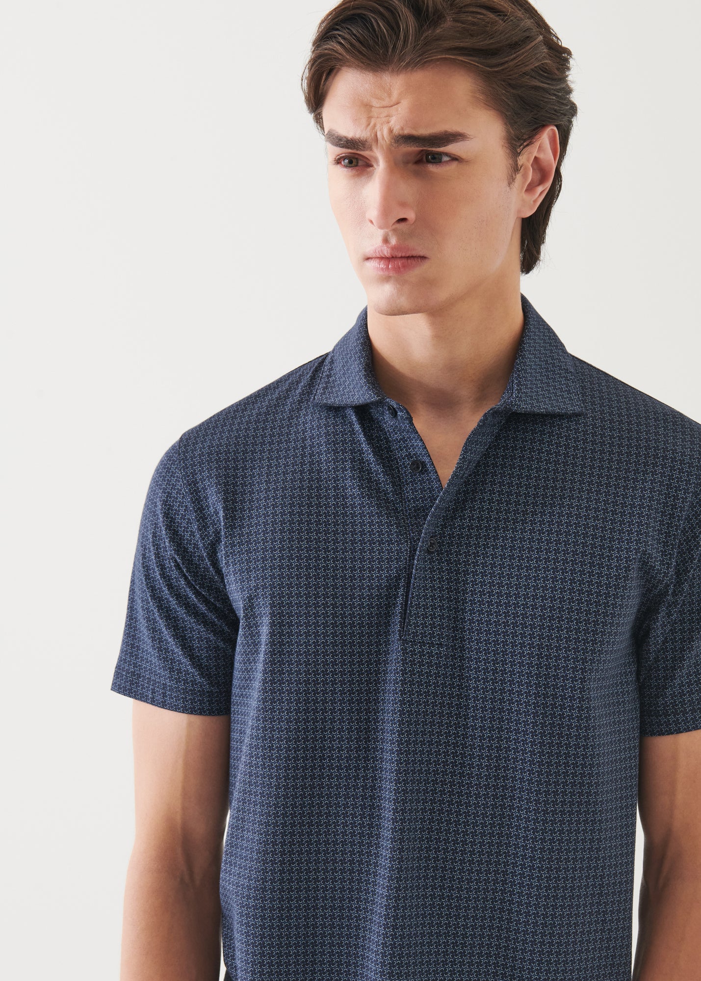 Pima Cotton Stretch Printed Polo - PATRICK ASSARAF
