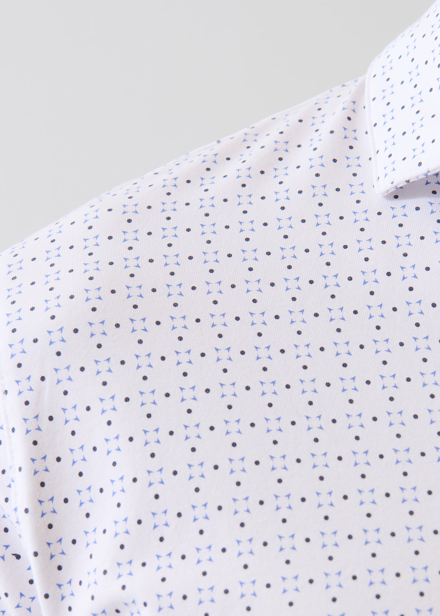 Pima Cotton Stretch Micro Geometric Print Polo - PATRICK ASSARAF