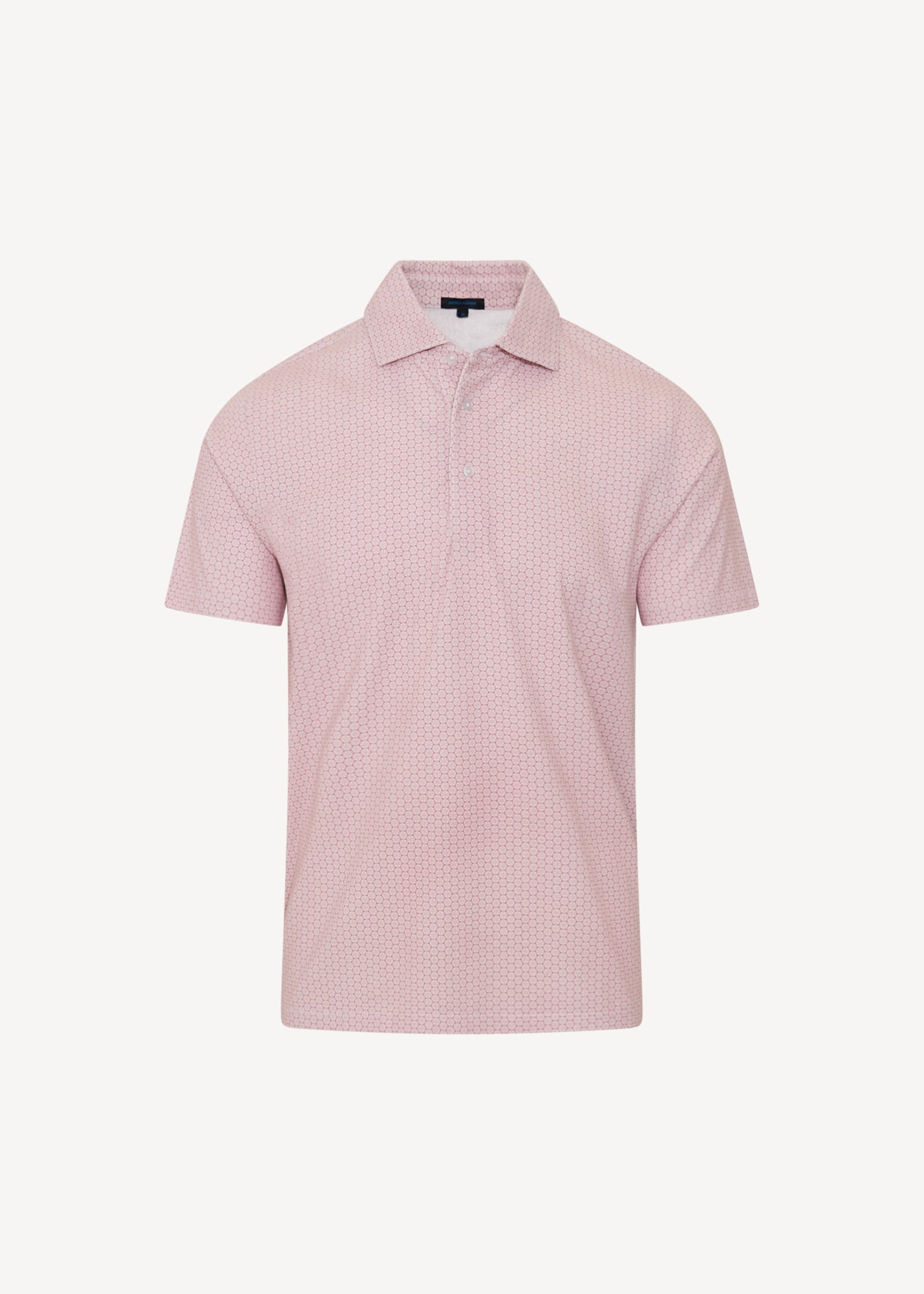 Pima Cotton Stretch Micro Geometric Print Polo - PATRICK ASSARAF