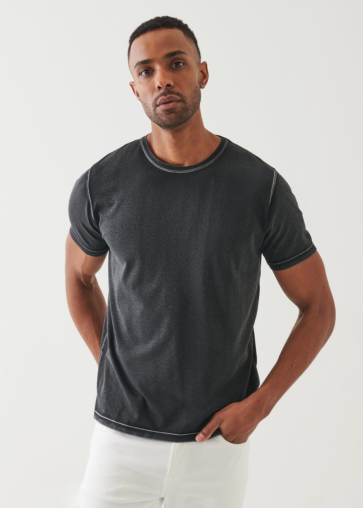 Pima Cotton Stretch Vintage Wash T-Shirt - PATRICK ASSARAF