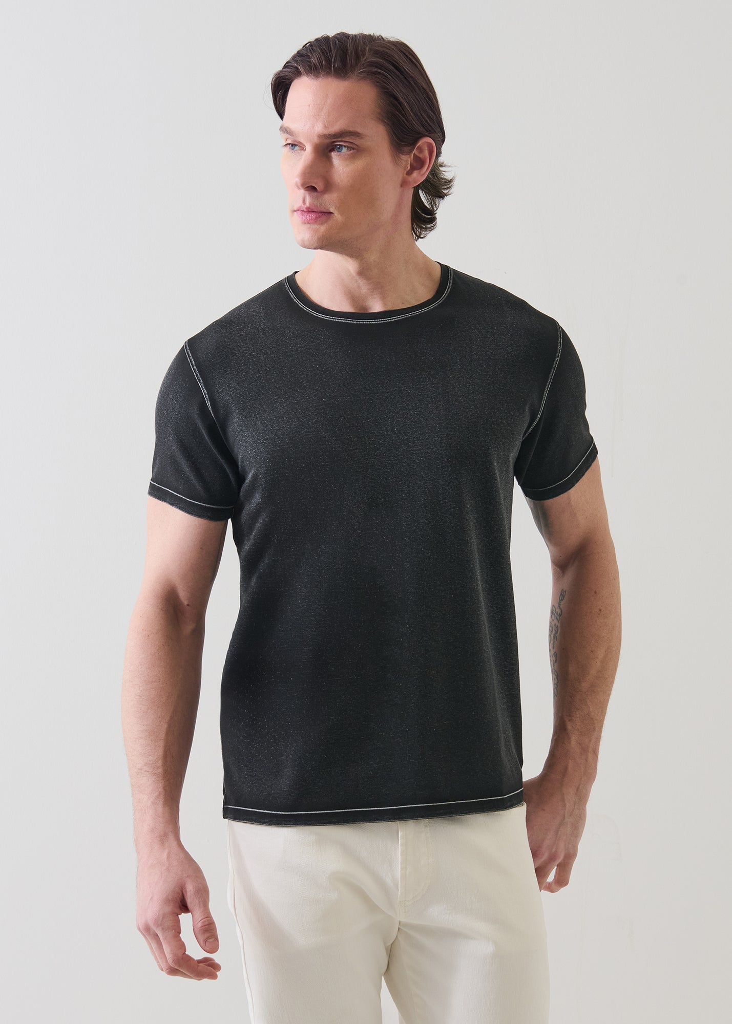 Pima Cotton Stretch Vintage Wash T-Shirt - PATRICK ASSARAF
