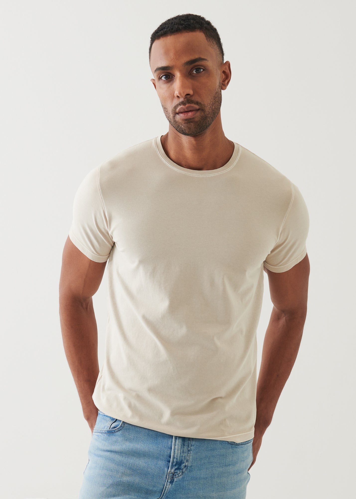 Pima Cotton Stretch Vintage Wash T-Shirt - PATRICK ASSARAF