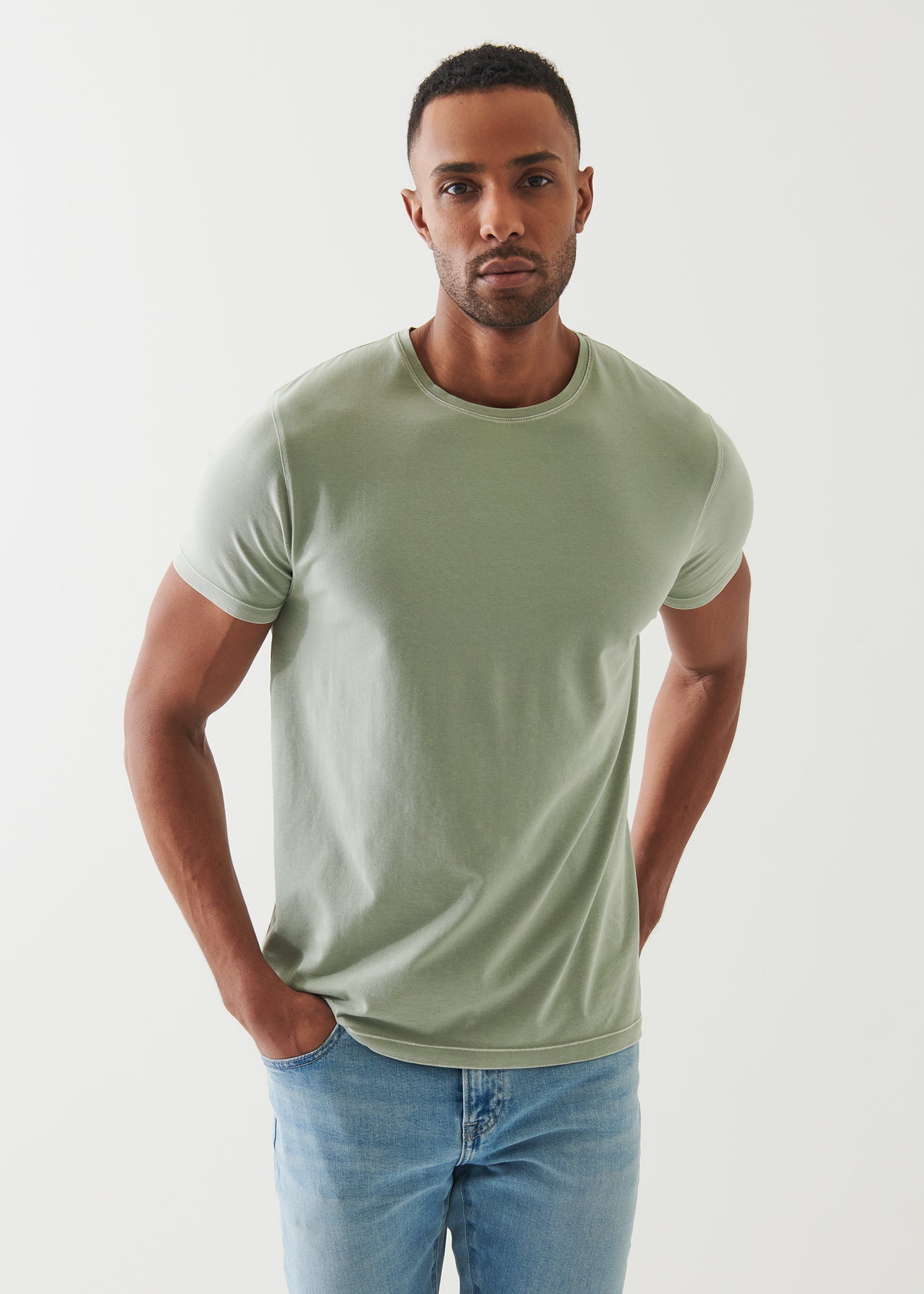 Pima Cotton Stretch Vintage Wash T-Shirt - PATRICK ASSARAF