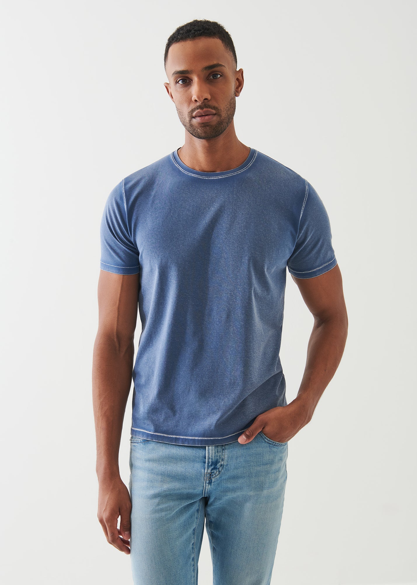 Pima Cotton Stretch Vintage Wash T-Shirt - PATRICK ASSARAF