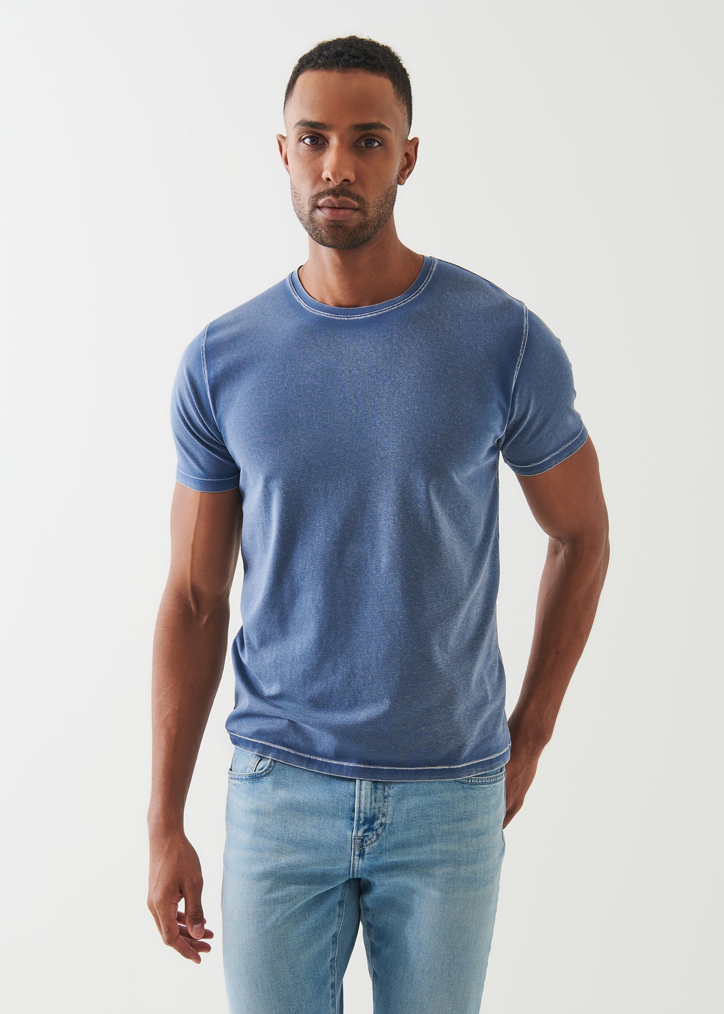 Pima Cotton Stretch Vintage Wash T-Shirt - PATRICK ASSARAF