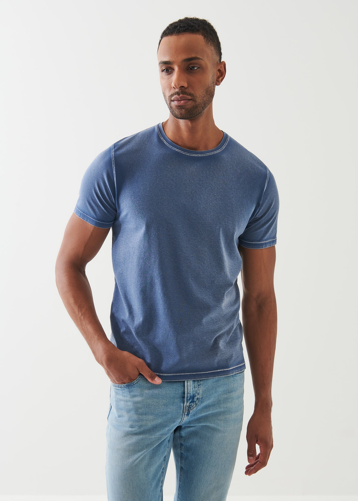 Pima Cotton Stretch Vintage Wash T-Shirt - PATRICK ASSARAF