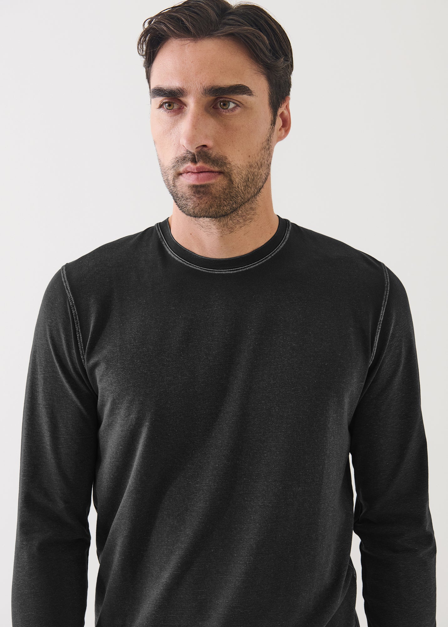 Pima Cotton Stretch Vintage Wash Long Sleeve T-Shirt