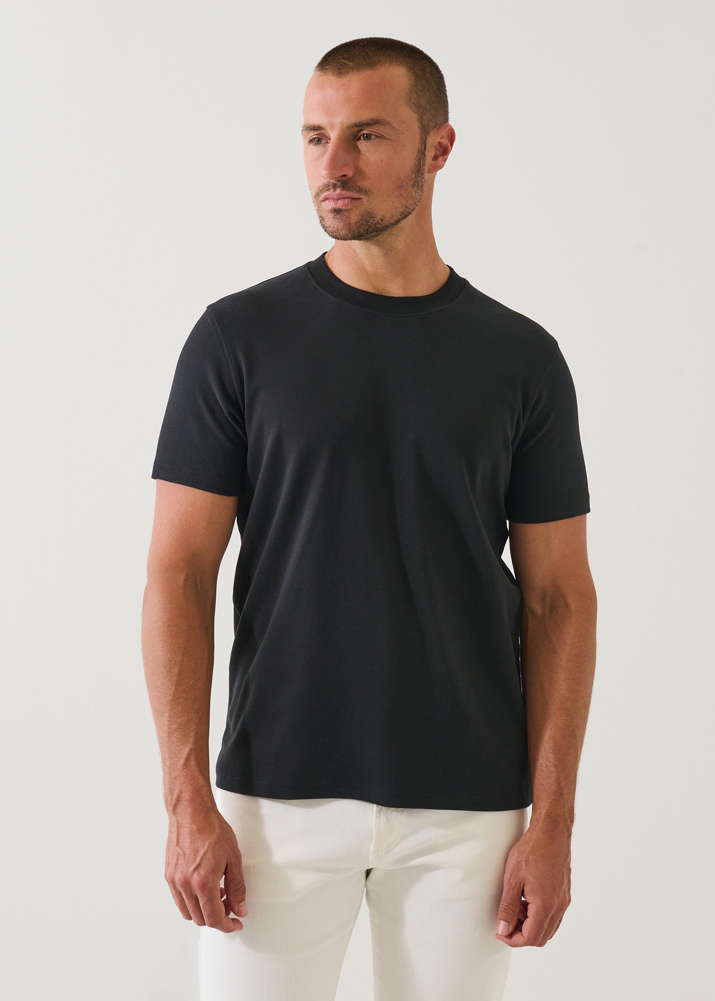 Pima Cotton Stretch Brushed T-Shirt