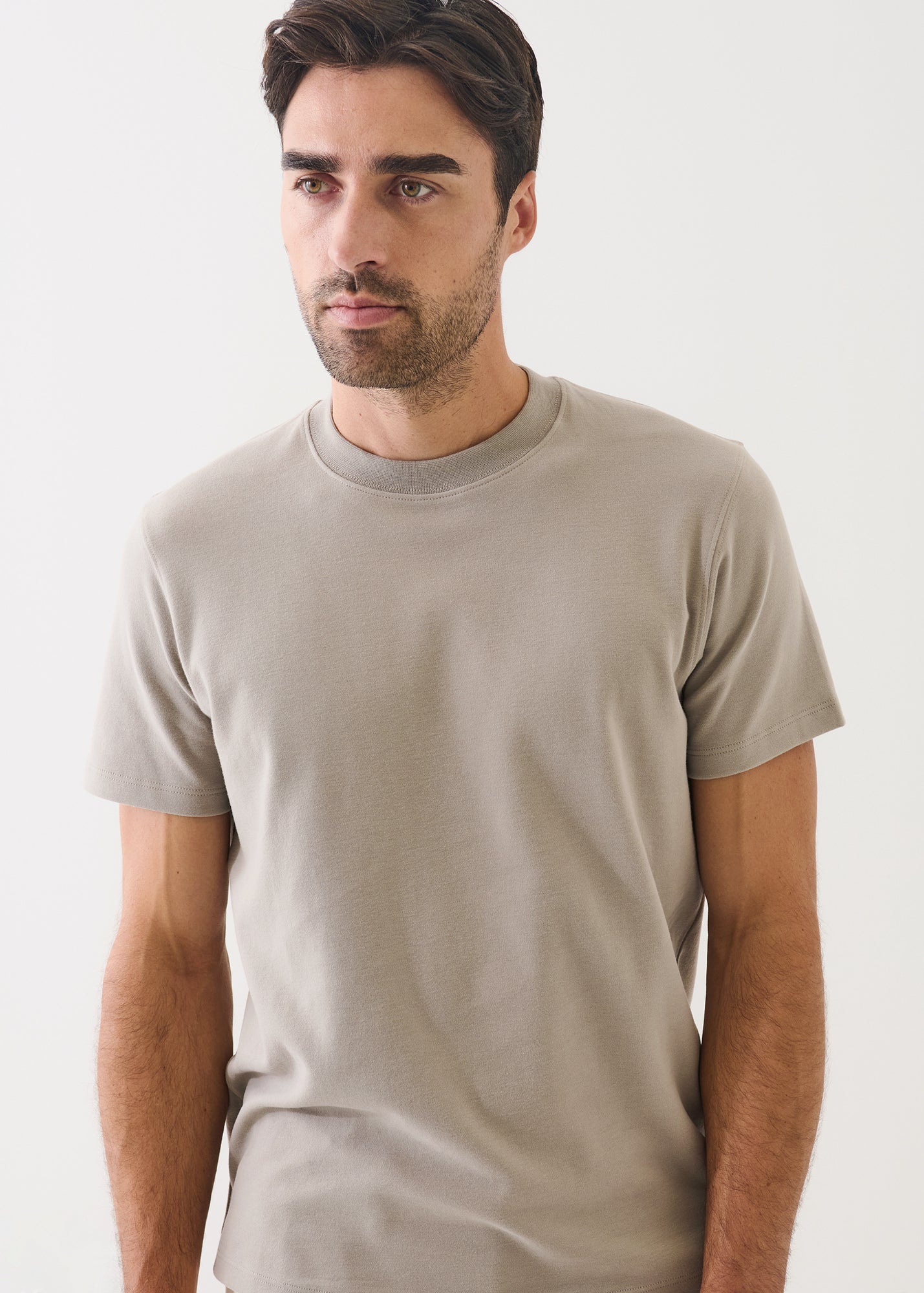 Pima Cotton Stretch Brushed T-Shirt - PATRICK ASSARAF