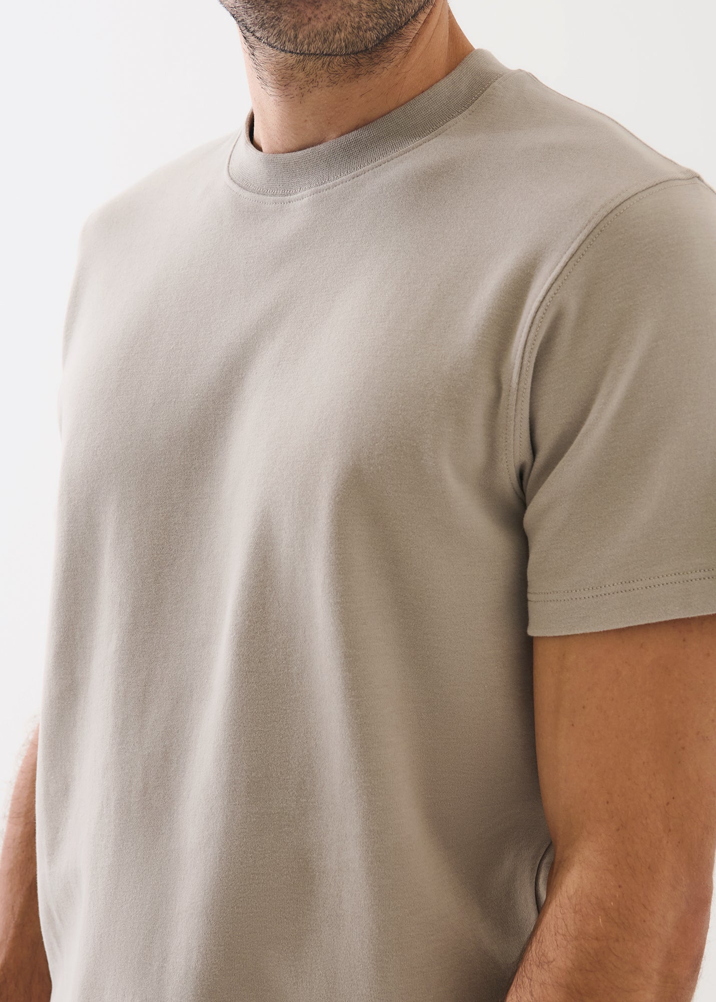 Pima Cotton Stretch Brushed T-Shirt - PATRICK ASSARAF