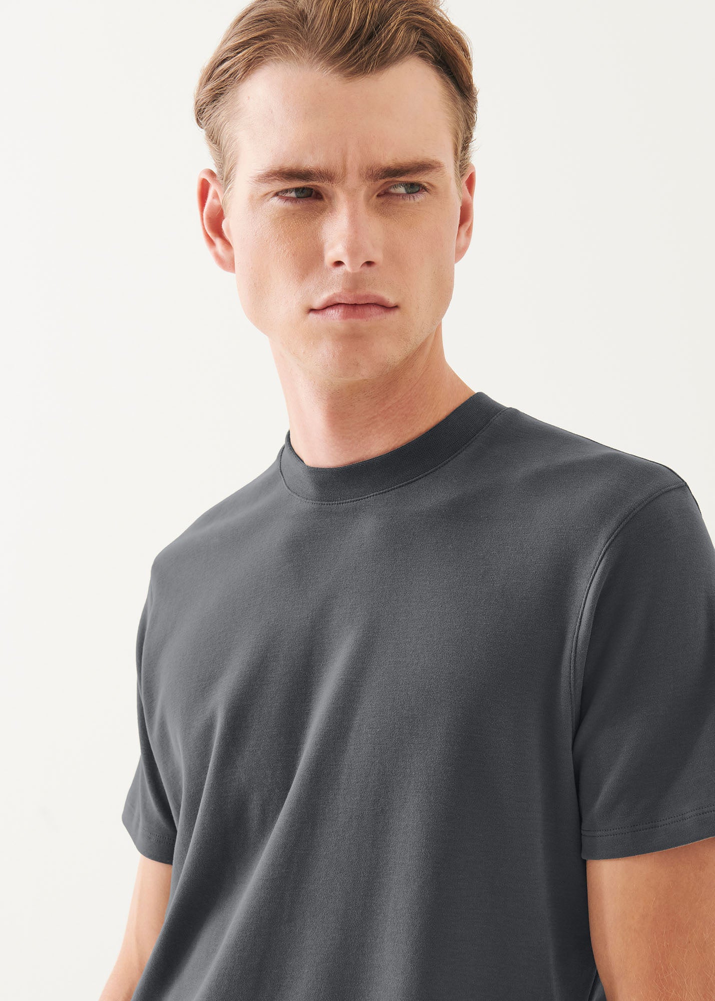 Pima Cotton Stretch Brushed T-Shirt