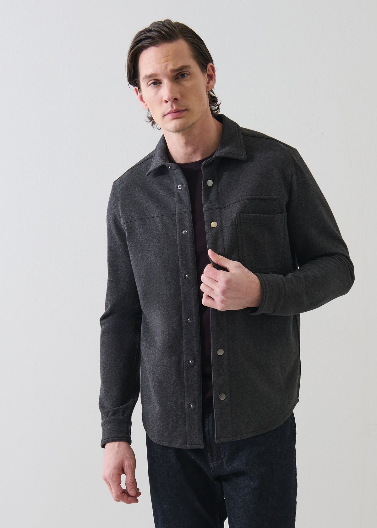 Pima Cotton French Terry Overshirt - PATRICK ASSARAF