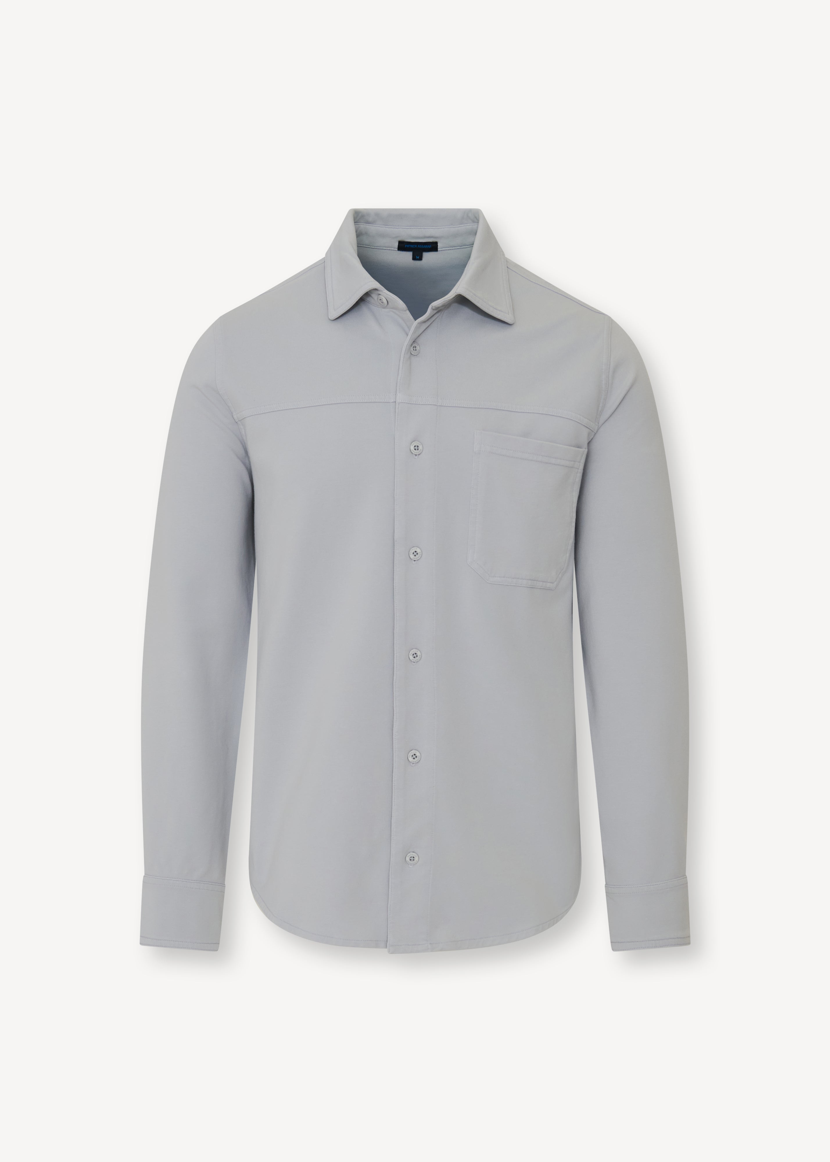 Pima Cotton French Terry Vintage Wash Overshirt - PATRICK ASSARAF