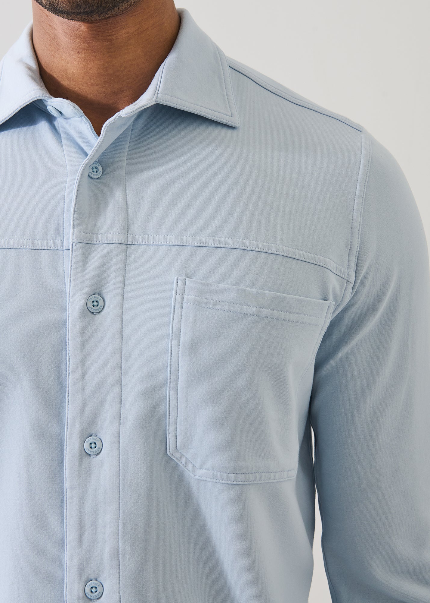 Pima Cotton French Terry Vintage Wash Overshirt - PATRICK ASSARAF