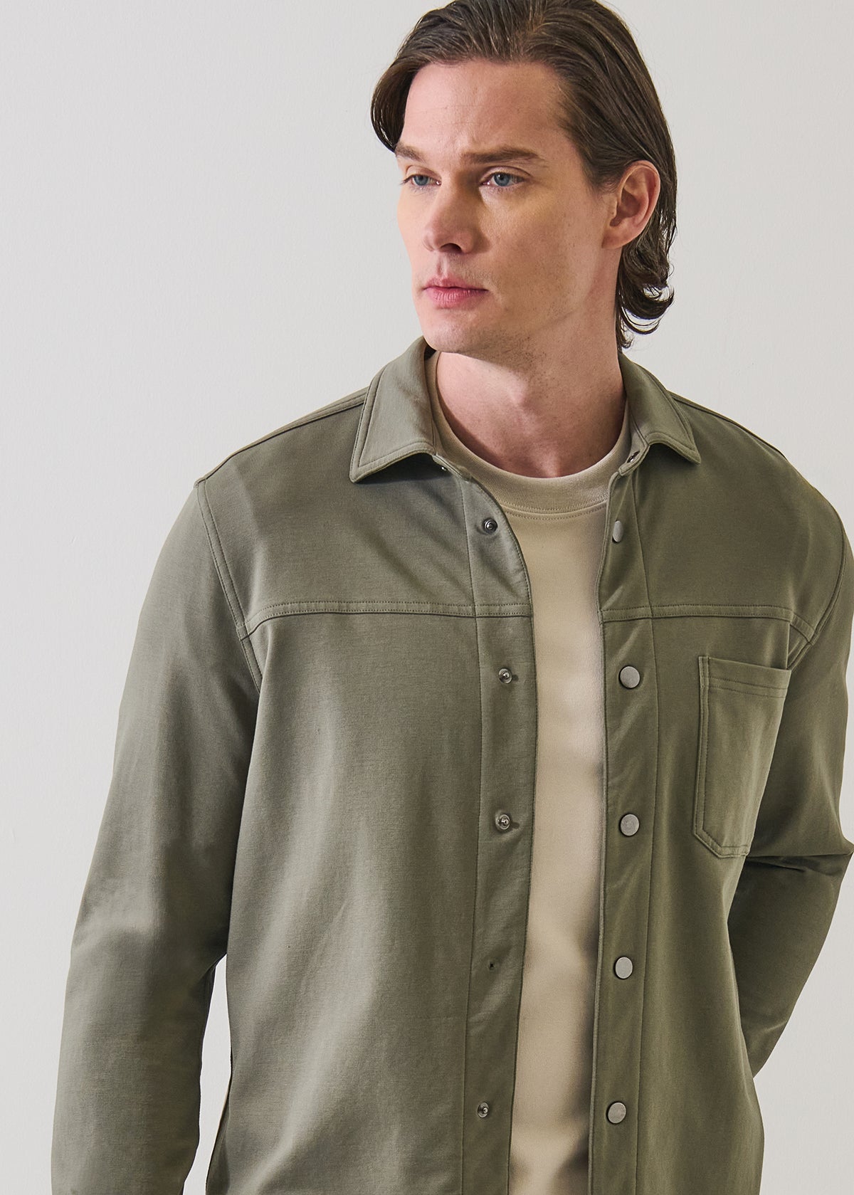 Pima Cotton French Terry Overshirt - PATRICK ASSARAF